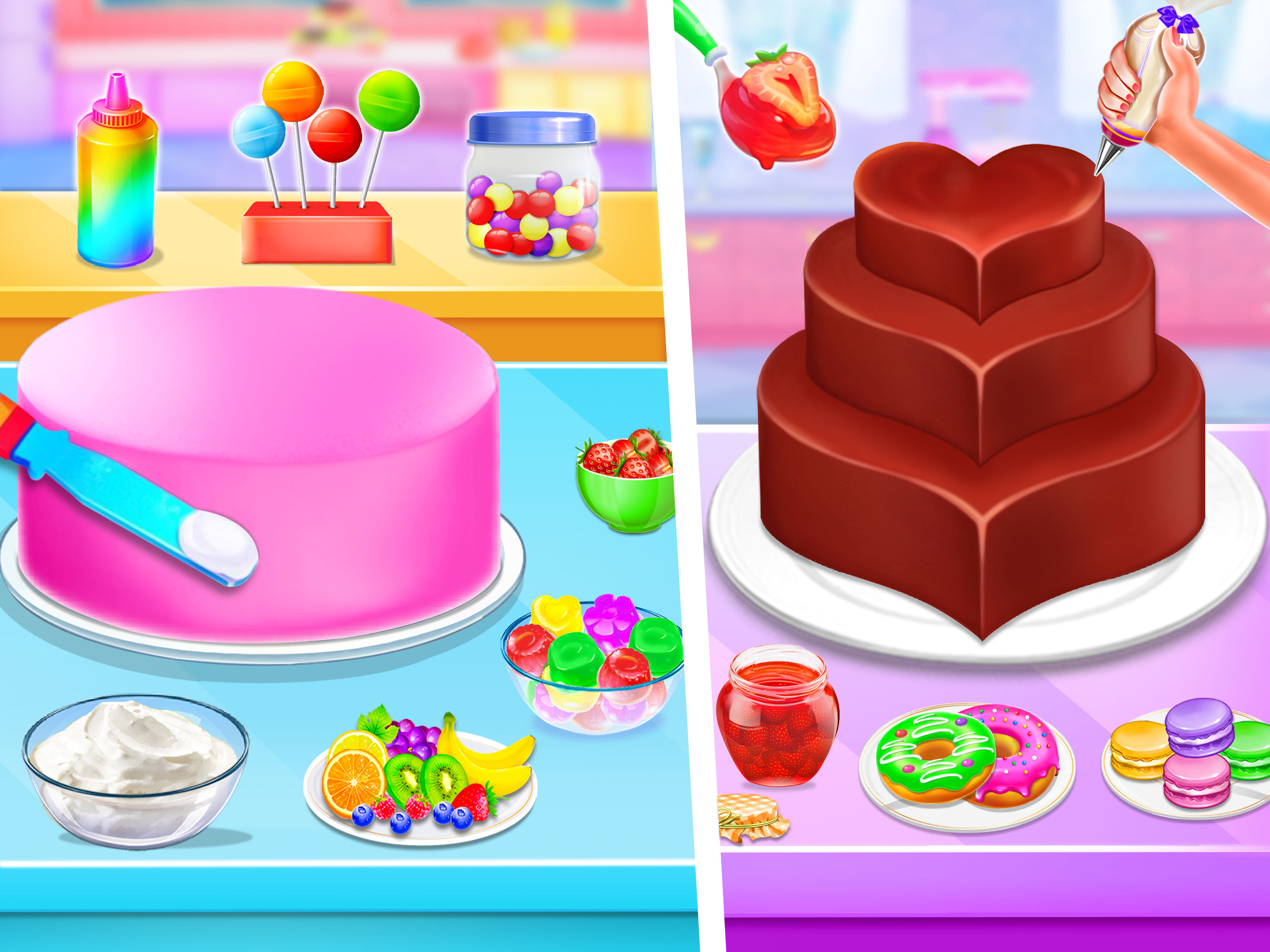 اسکرین شات 2 برنامه Cake Maker: Making Cake Games