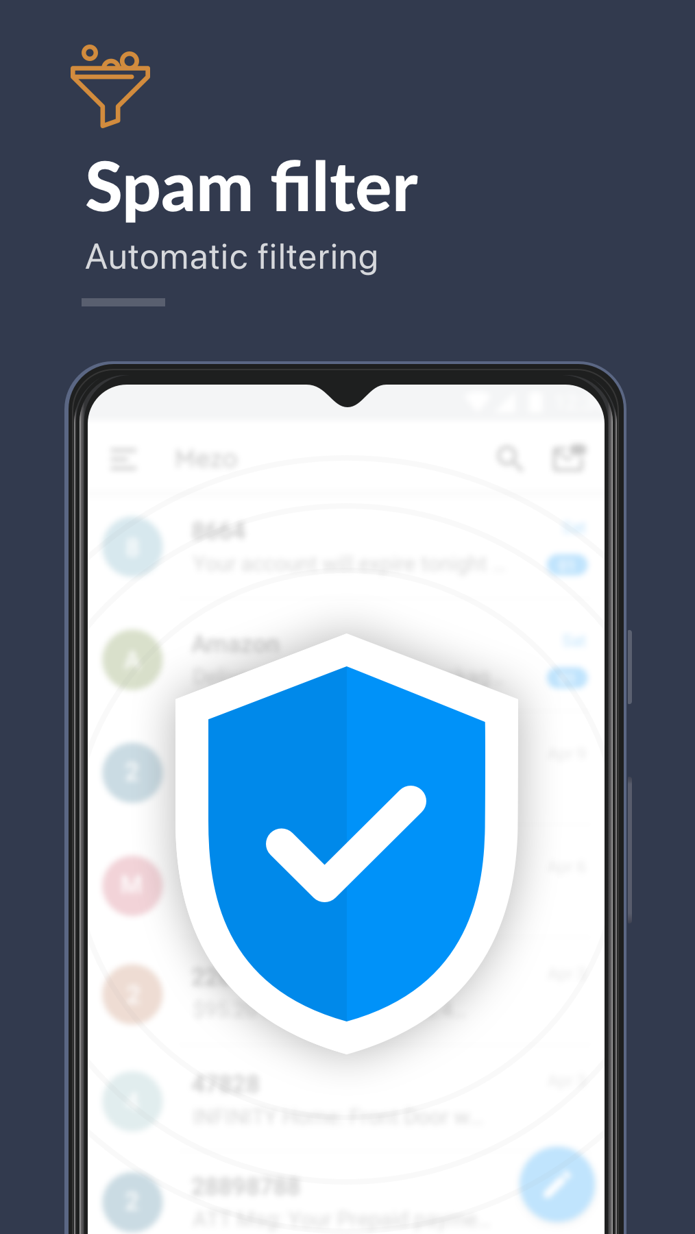 اسکرین شات 3 برنامه Spam Blocker, SMS - Mezo AI