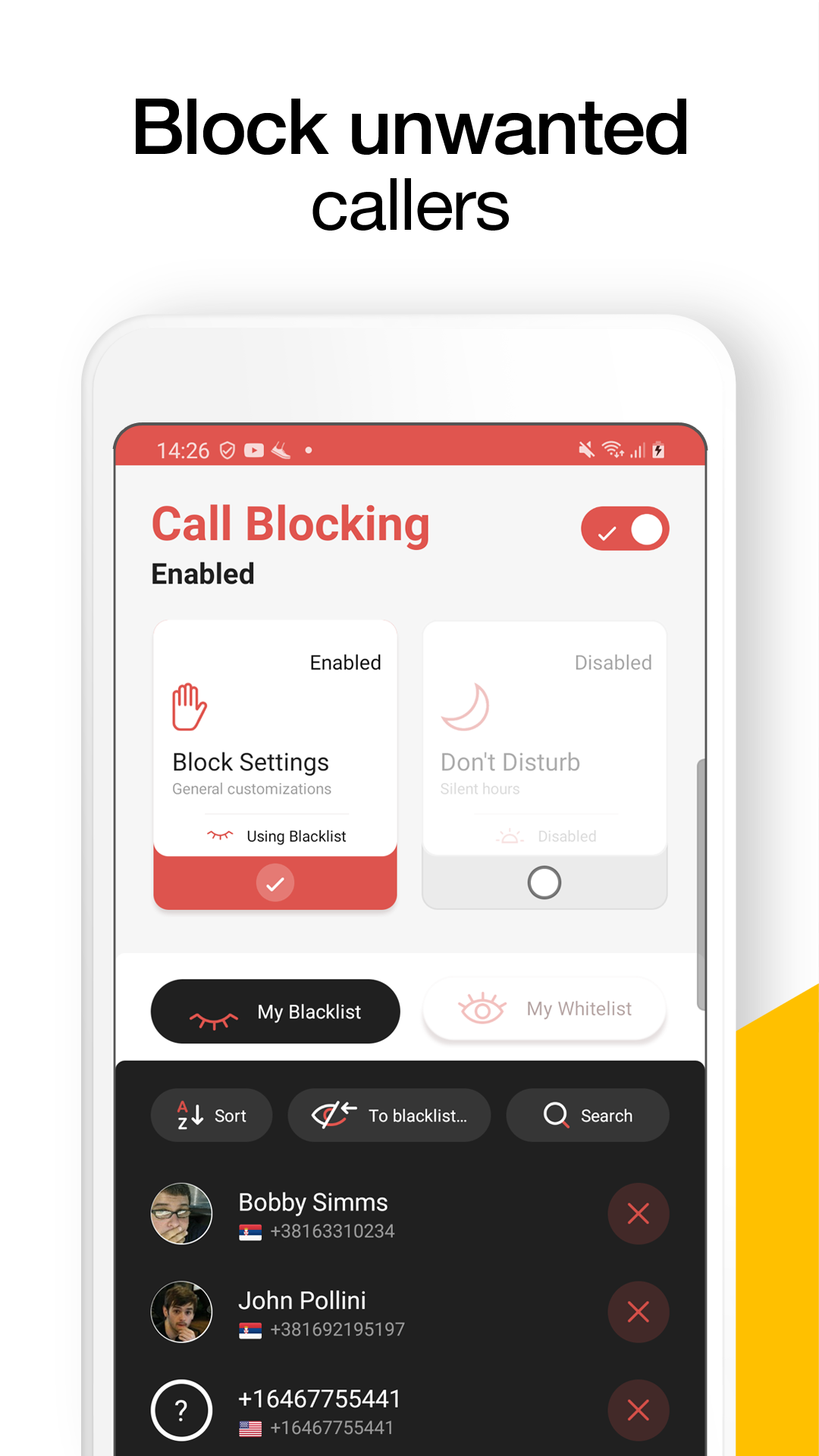 اسکرین شات 3 برنامه CallMaster: Blocker & Callerid