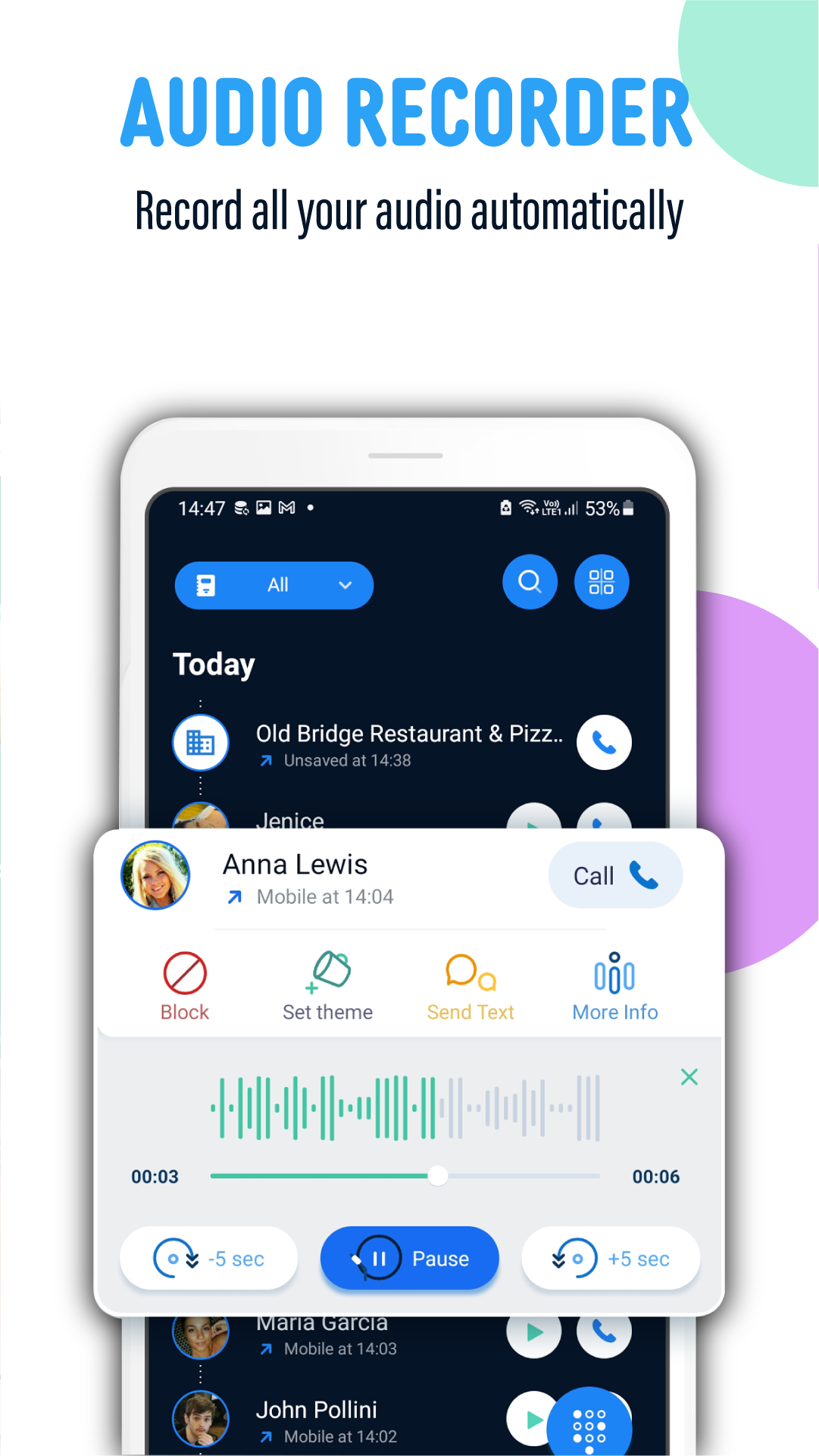 اسکرین شات 3 برنامه Phone Dialer: Contacts & Calls