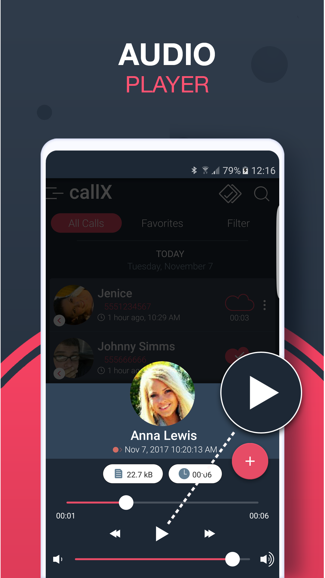 اسکرین شات 4 برنامه Call Recorder - callX