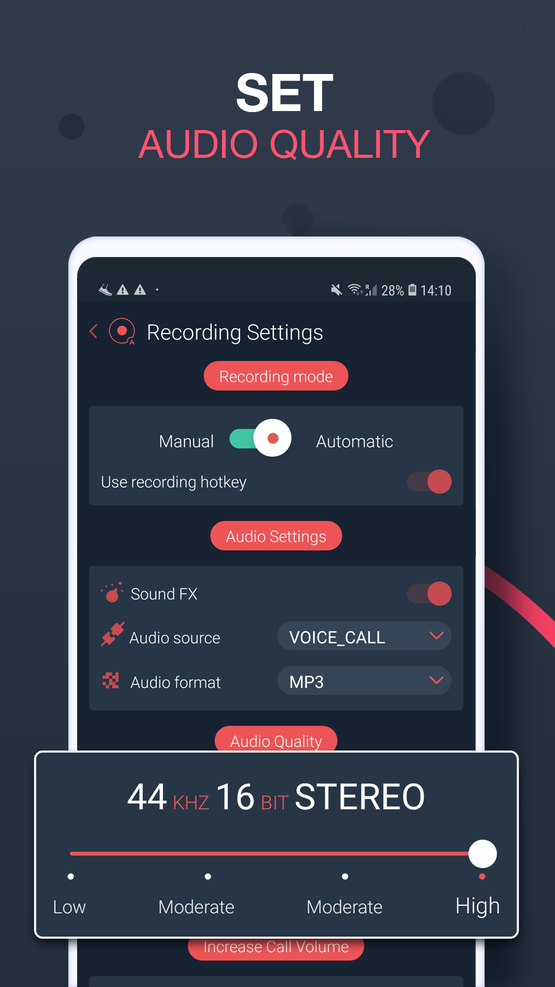 اسکرین شات 6 برنامه Call Recorder - callX