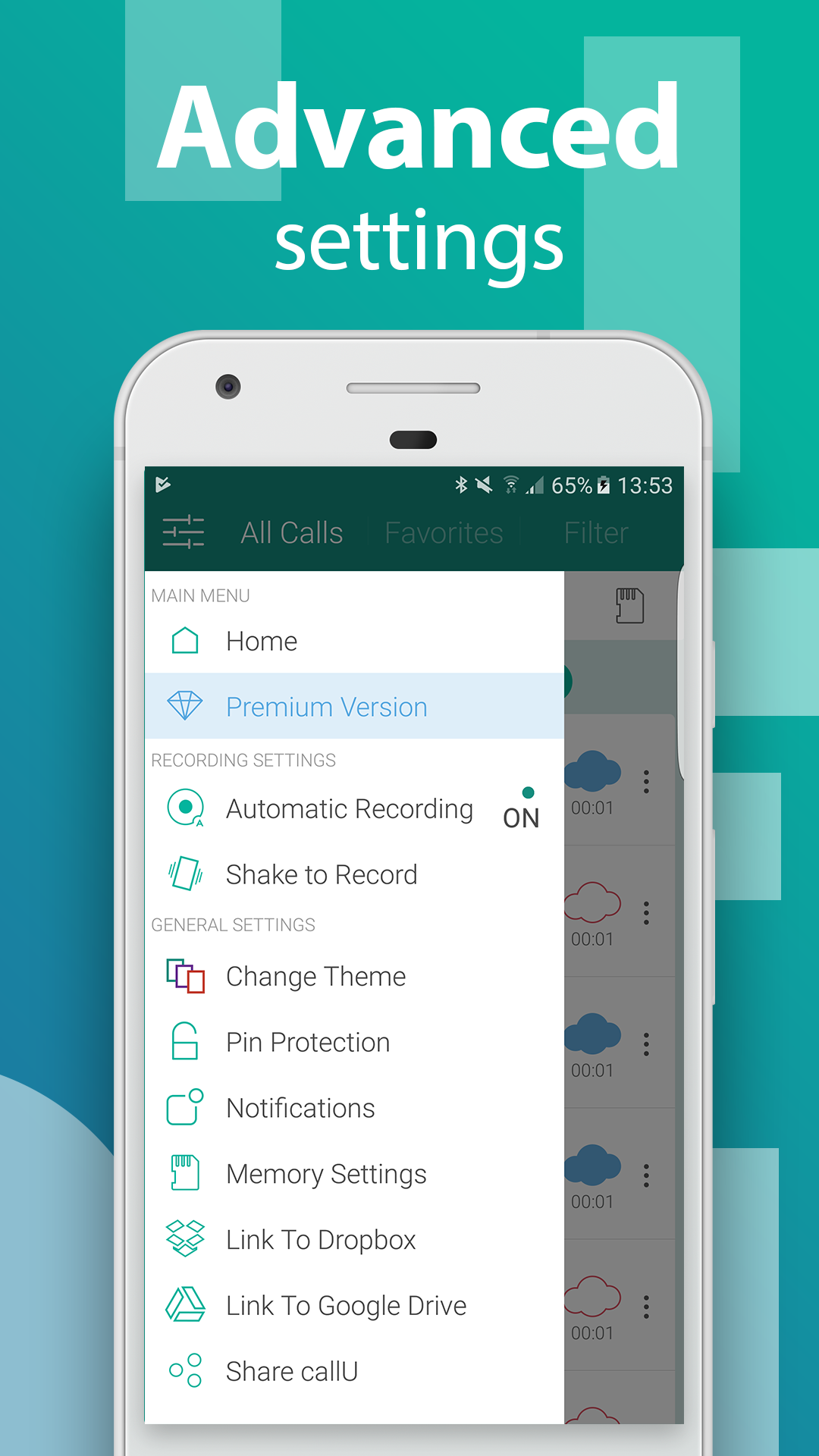 اسکرین شات 7 برنامه Automatic Call Recorder Pro