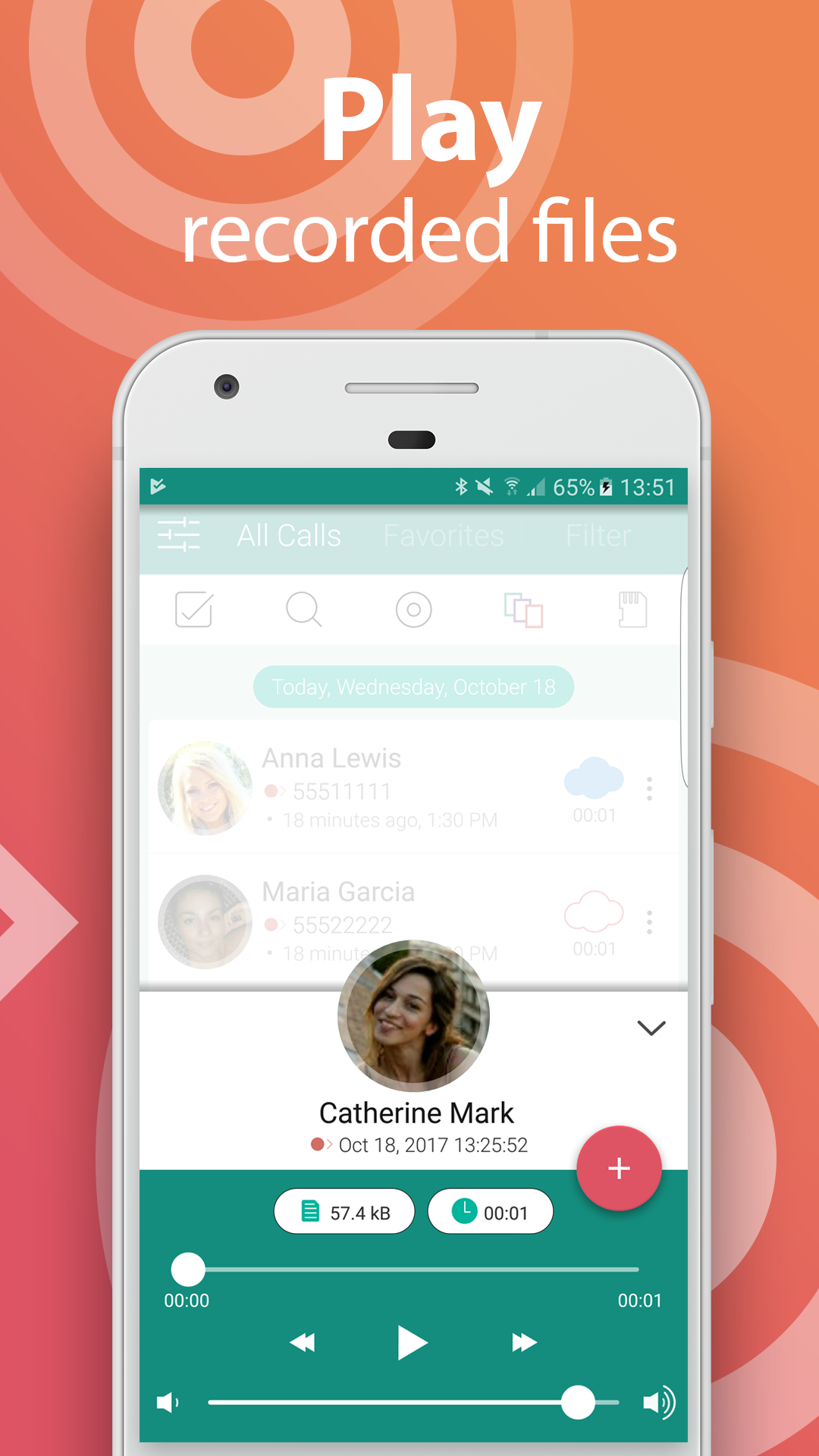 اسکرین شات 4 برنامه Automatic Call Recorder Pro