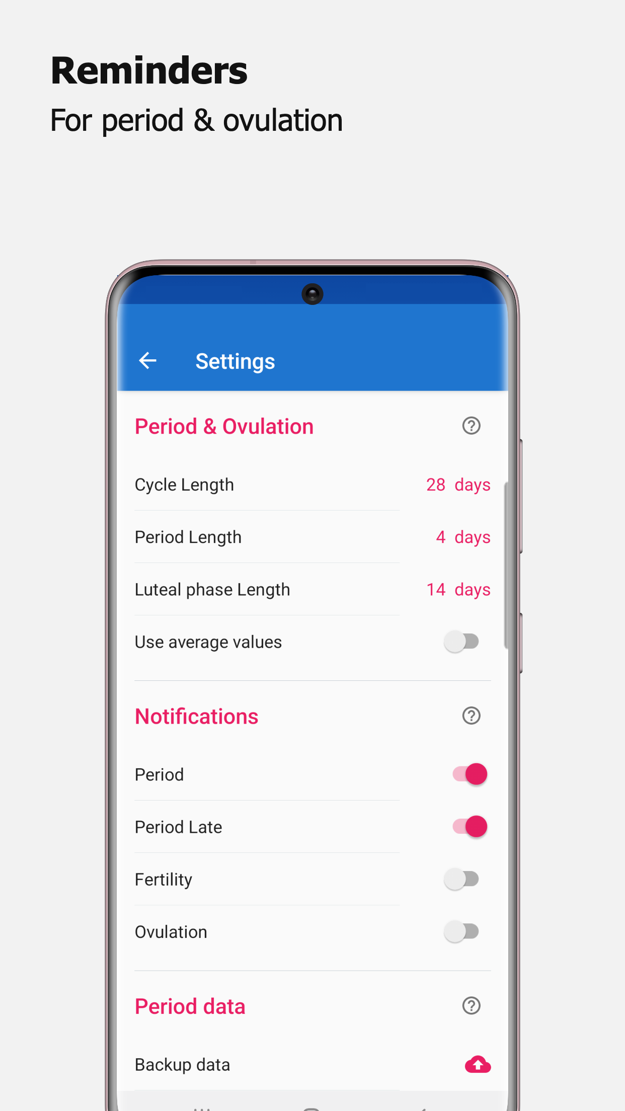 اسکرین شات 7 برنامه Period Tracker Bloom