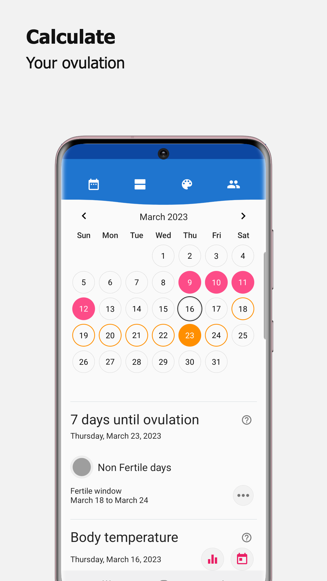 اسکرین شات 2 برنامه Period Tracker Bloom