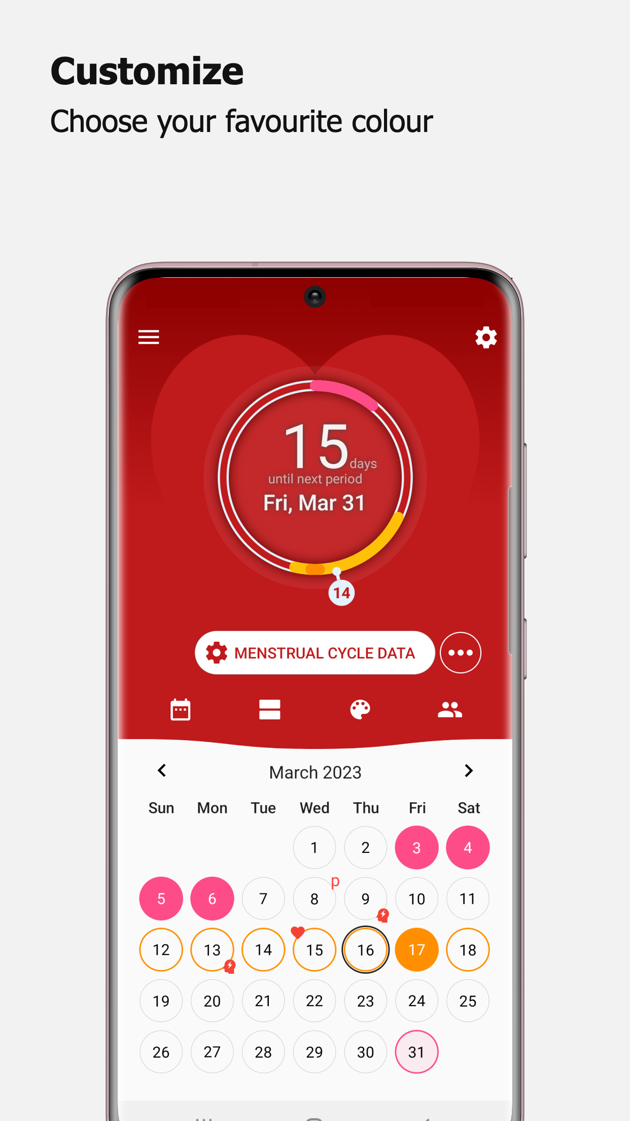اسکرین شات 8 برنامه Period Tracker Bloom