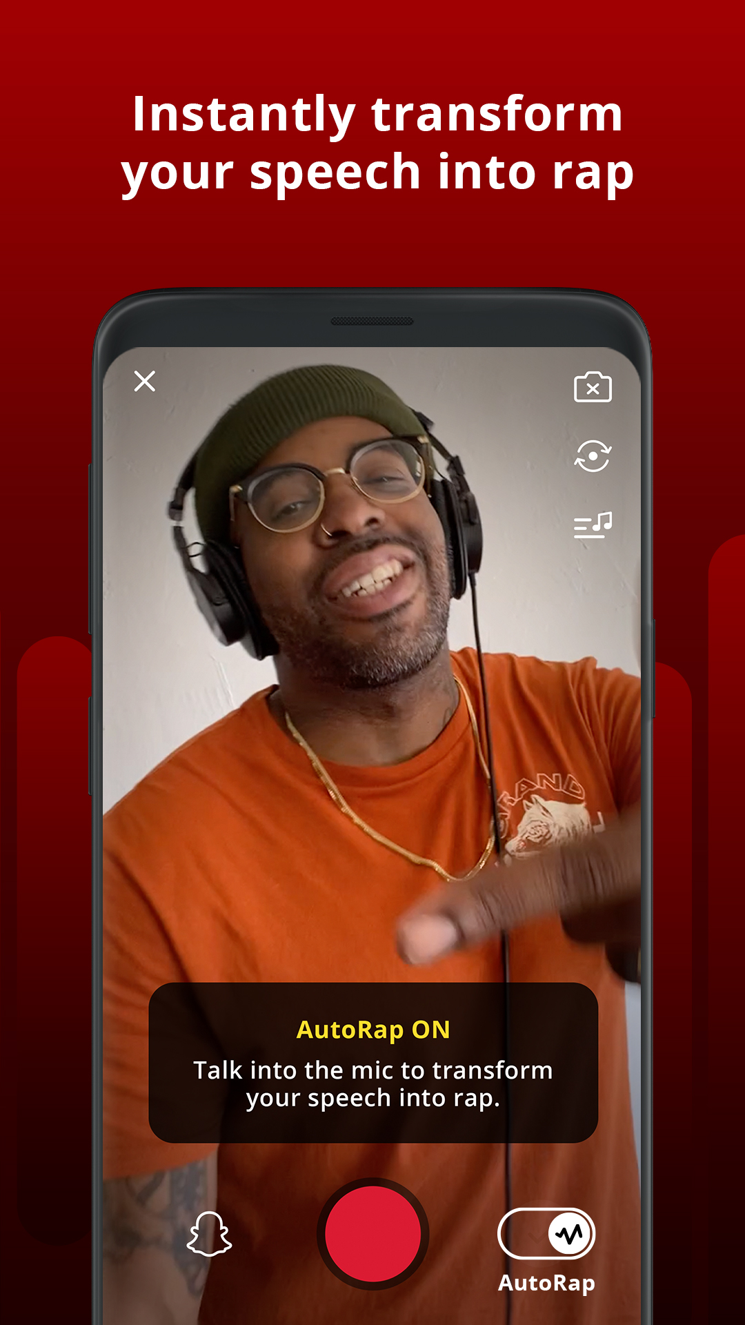 اسکرین شات 1 برنامه AutoRap by Smule: Rap to Beats