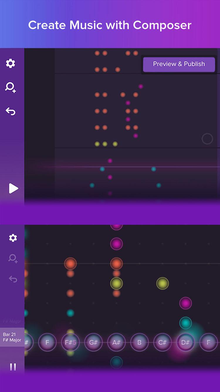 اسکرین شات 3 برنامه Magic Piano by Smule