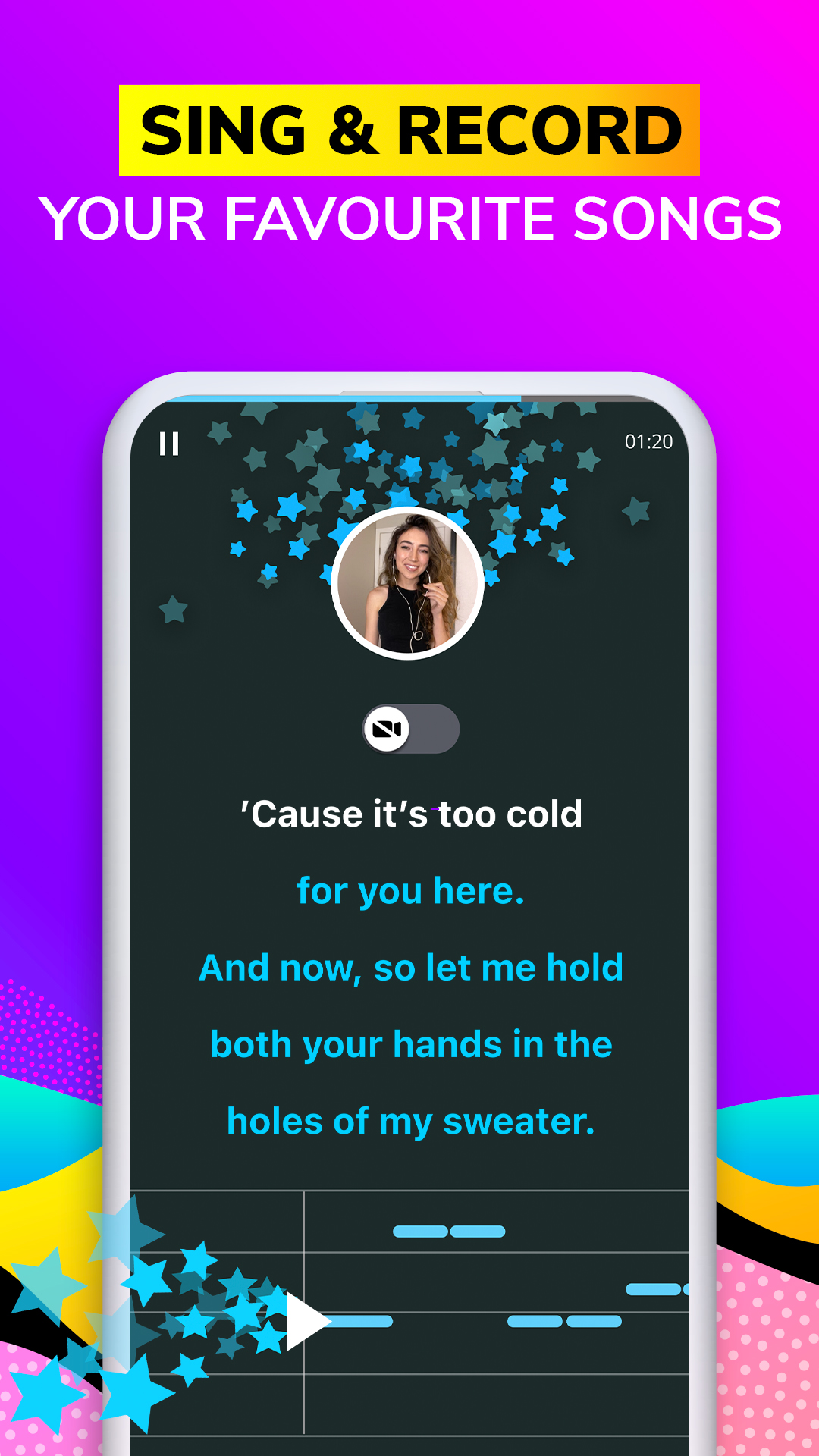 اسکرین شات 1 برنامه Smule: Sing Karaoke & Music