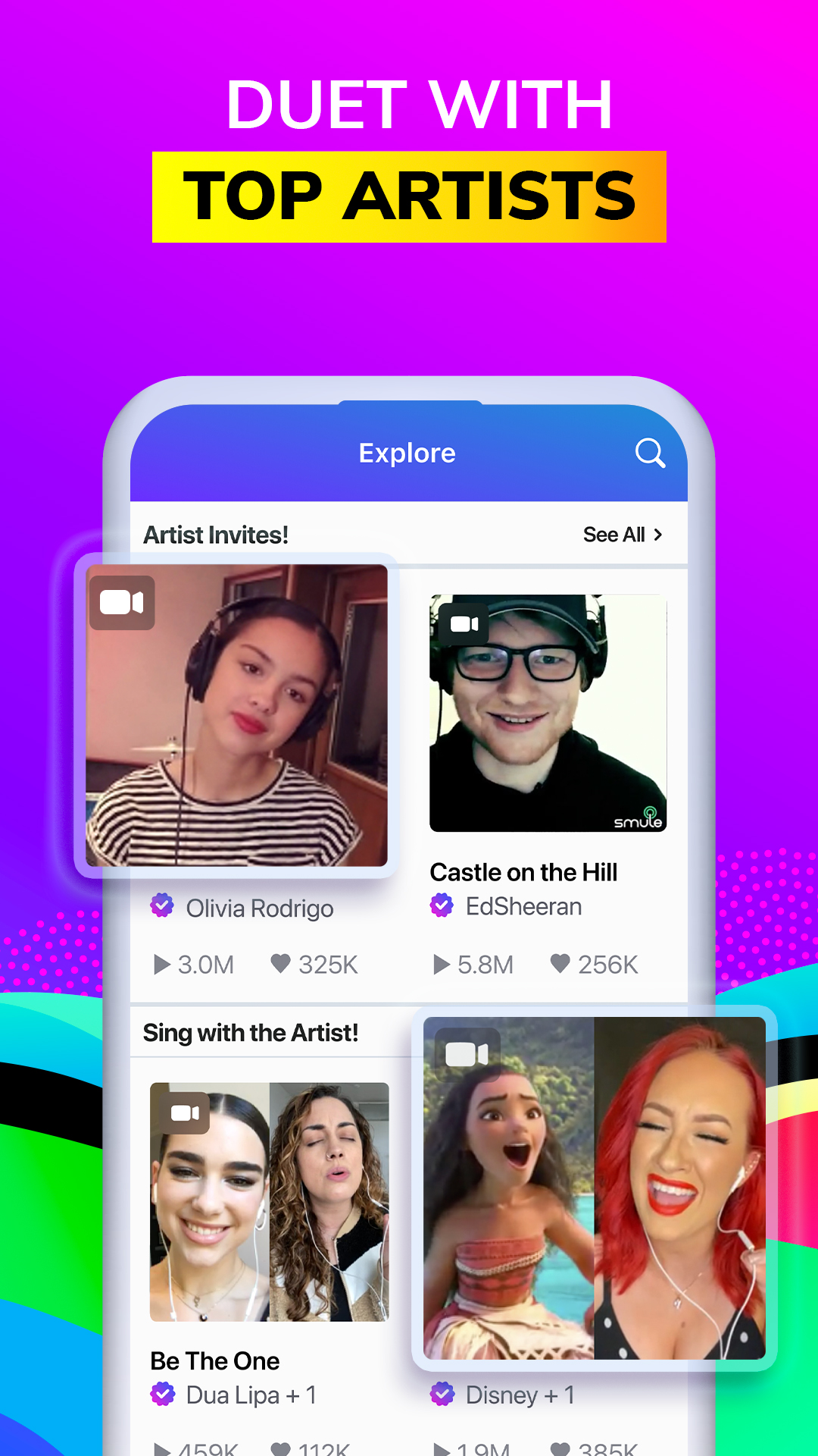 اسکرین شات 5 برنامه Smule: Sing Karaoke & Music