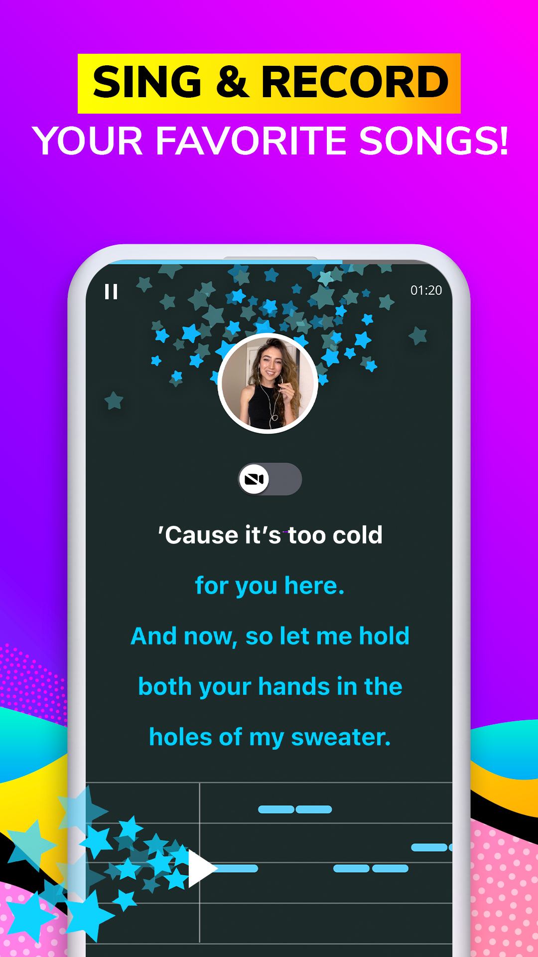 اسکرین شات 2 برنامه Smule: Karaoke, Sing & Record