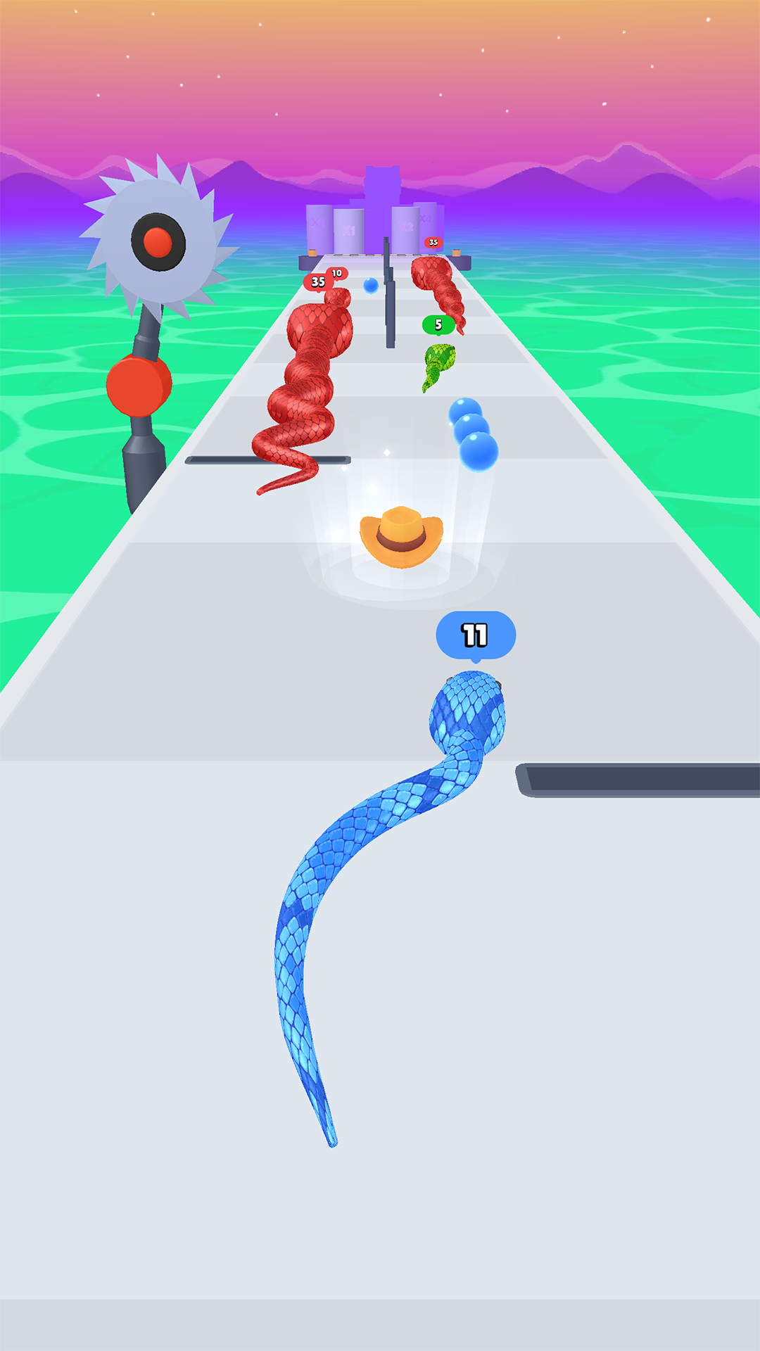 اسکرین شات 4 بازی Snake Run Race・3D Running Game