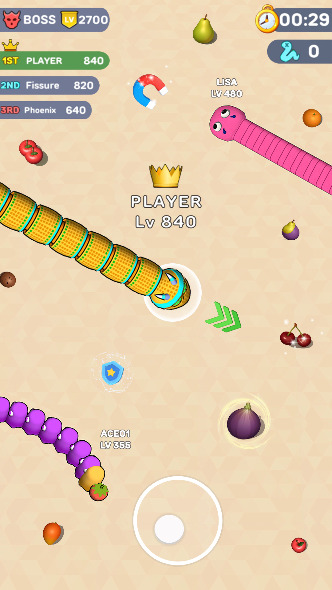 اسکرین شات 1 بازی Worms .io Hungry Game
