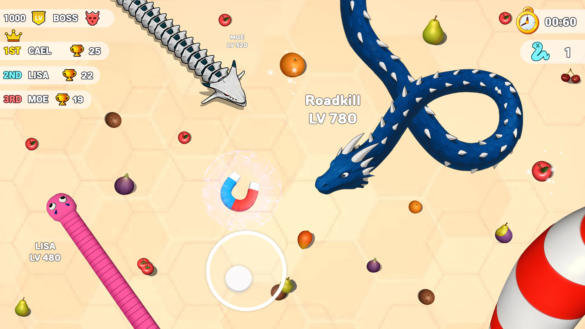 اسکرین شات 1 بازی Worms .io Hungry Game