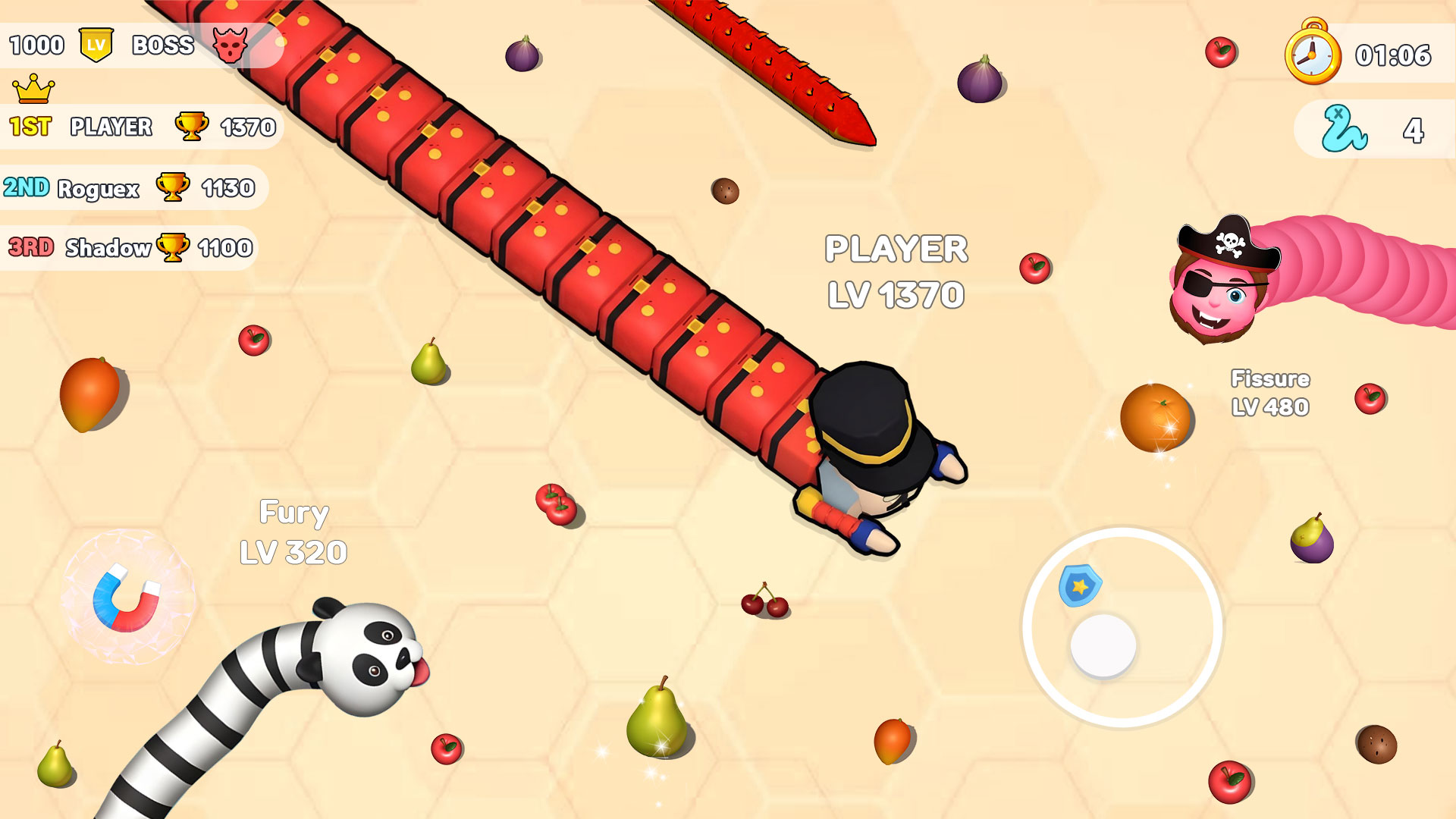 اسکرین شات 2 بازی Worms .io Hungry Game