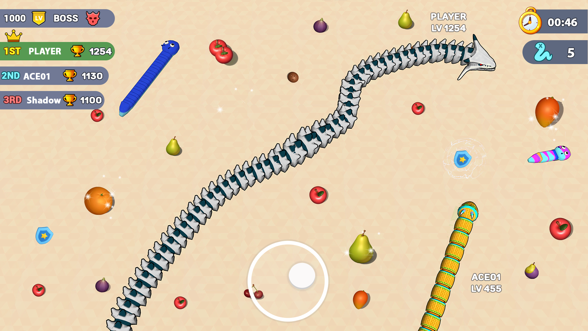 اسکرین شات 3 بازی Worms .io Hungry Game