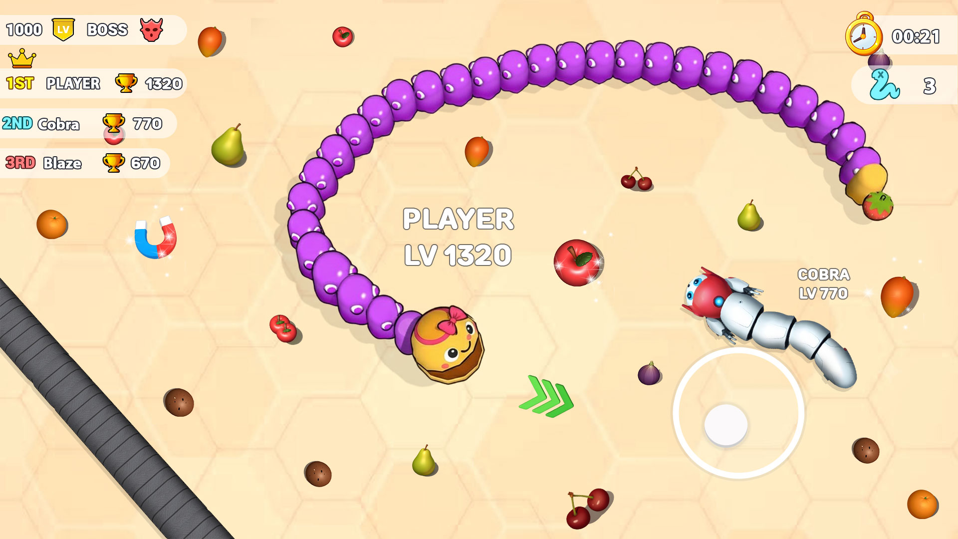 اسکرین شات 3 بازی Worms .io Hungry Game
