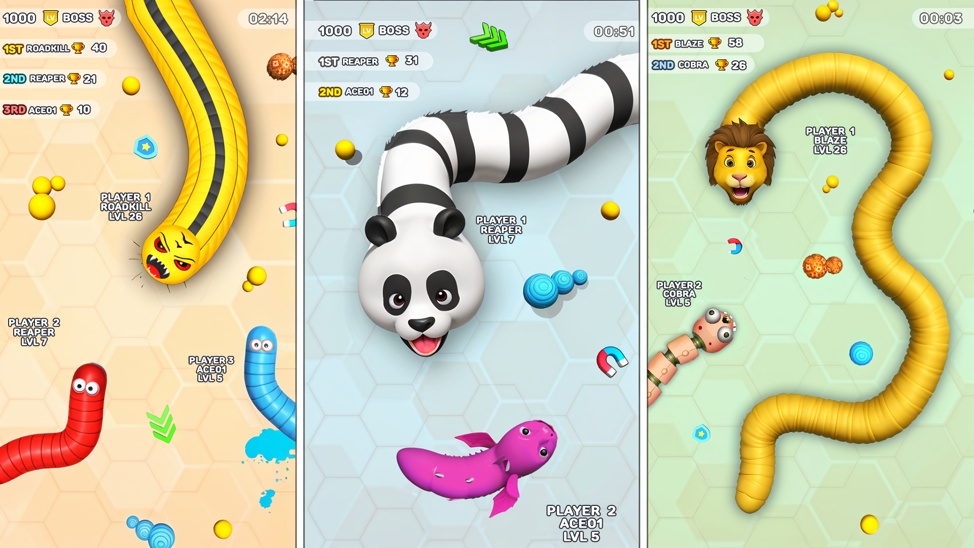 اسکرین شات 7 بازی Worms .io Hungry Game