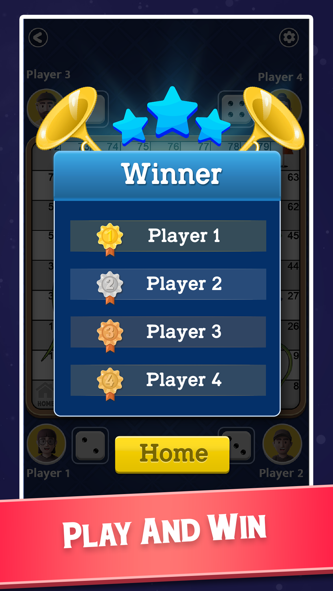 اسکرین شات 4 بازی Snakes and Ladders - Ludo Game