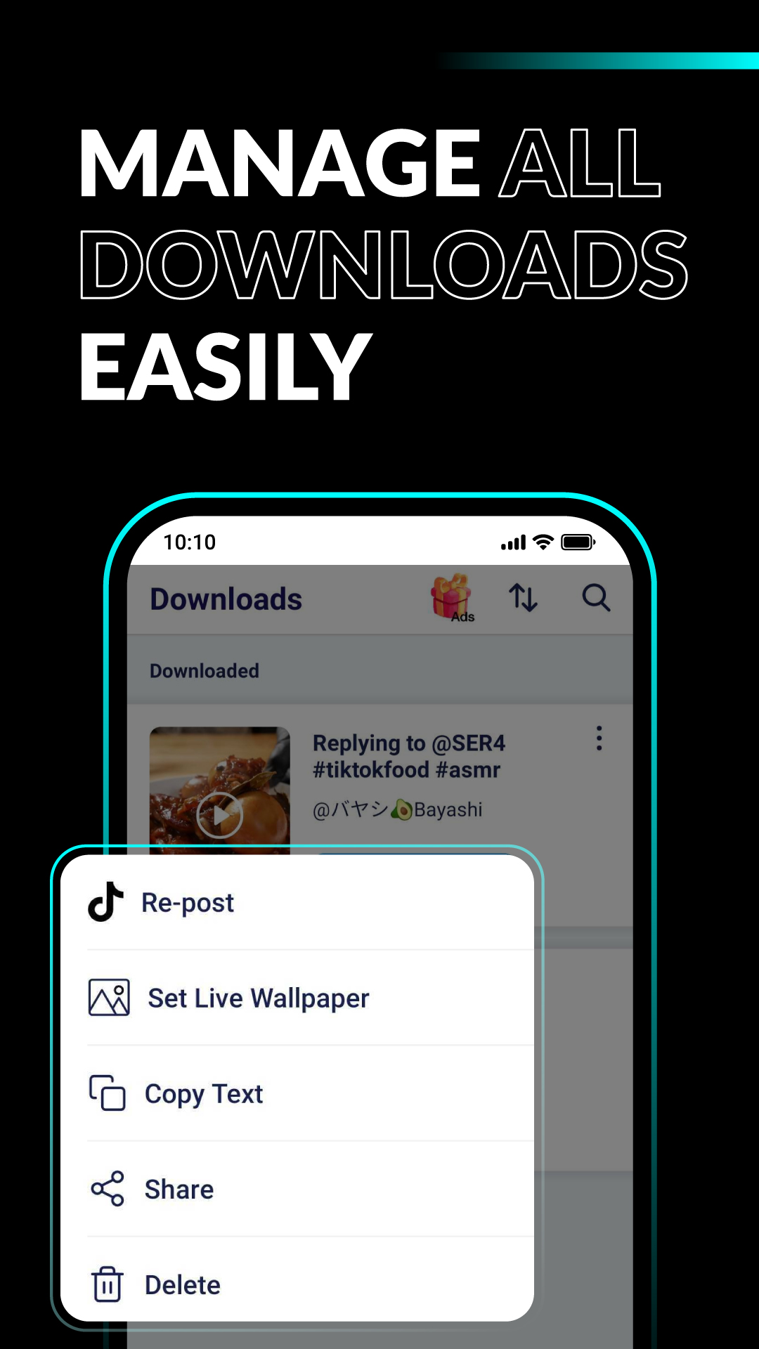 اسکرین شات 5 برنامه SnapTok: TT Video Downloader