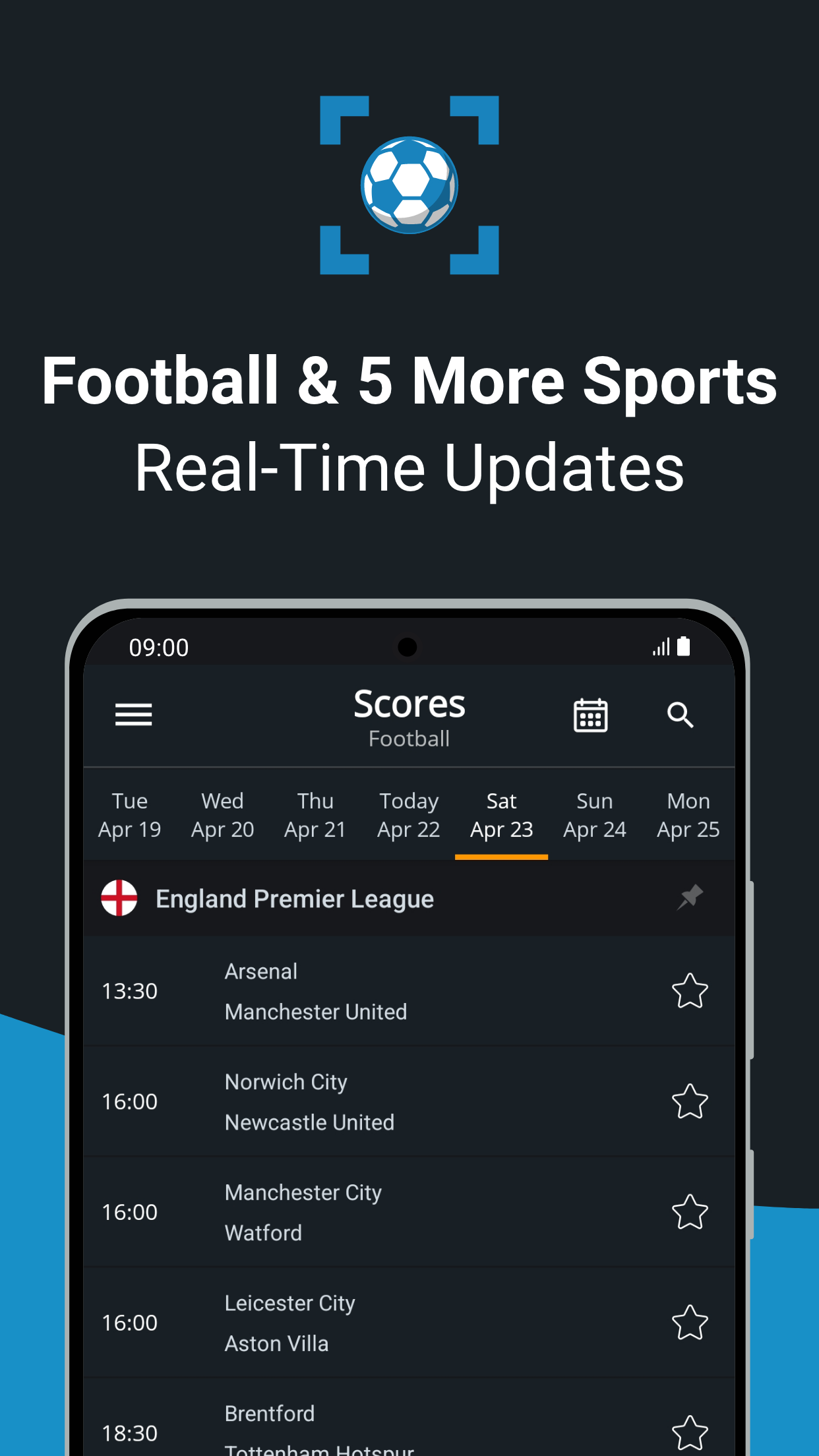 اسکرین شات 1 برنامه Livescore by SoccerDesk
