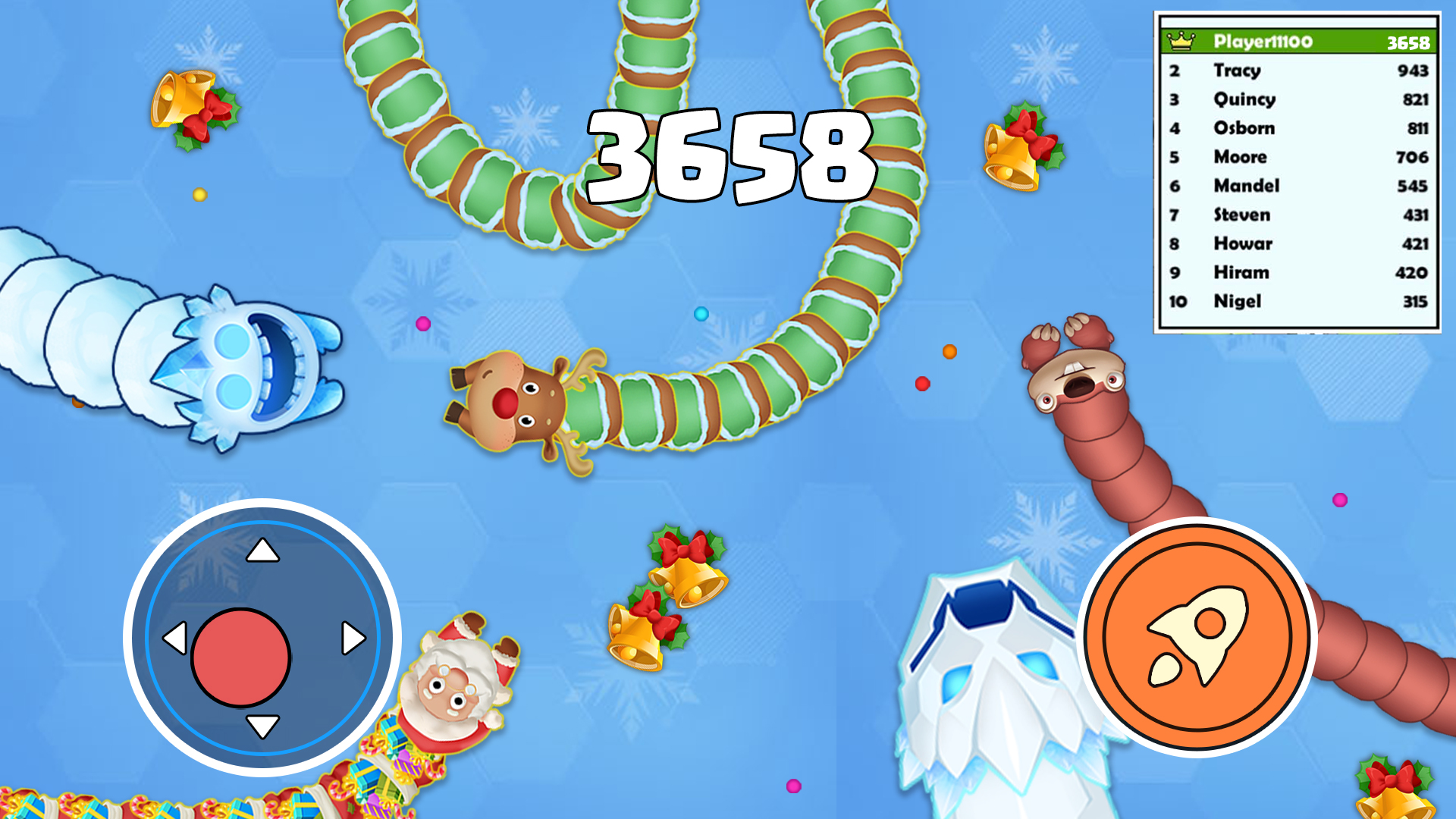 اسکرین شات 2 بازی Sneak Snake-Slither Worm Game