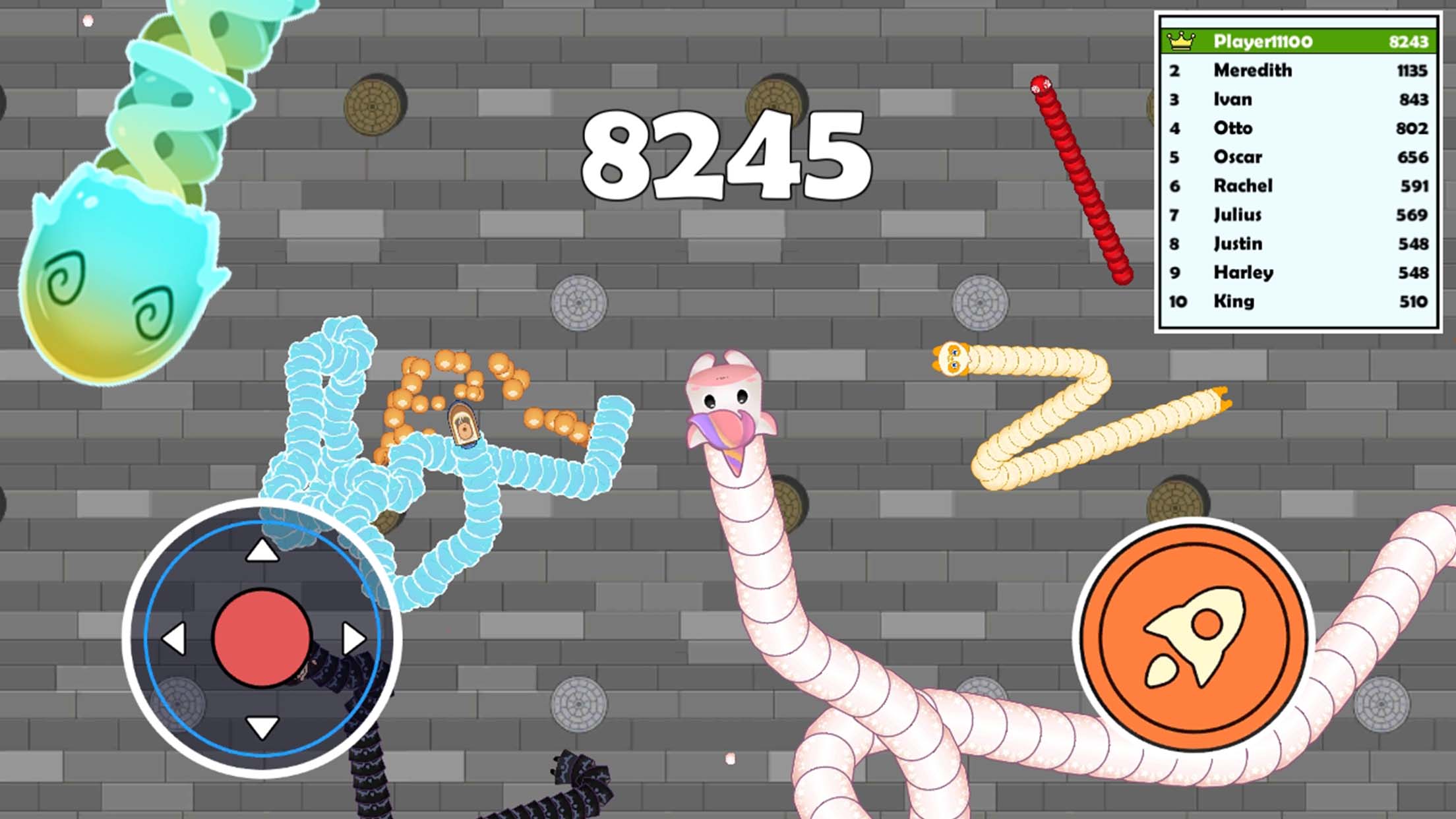 اسکرین شات 8 بازی Sneak Snake-Slither Worm Game