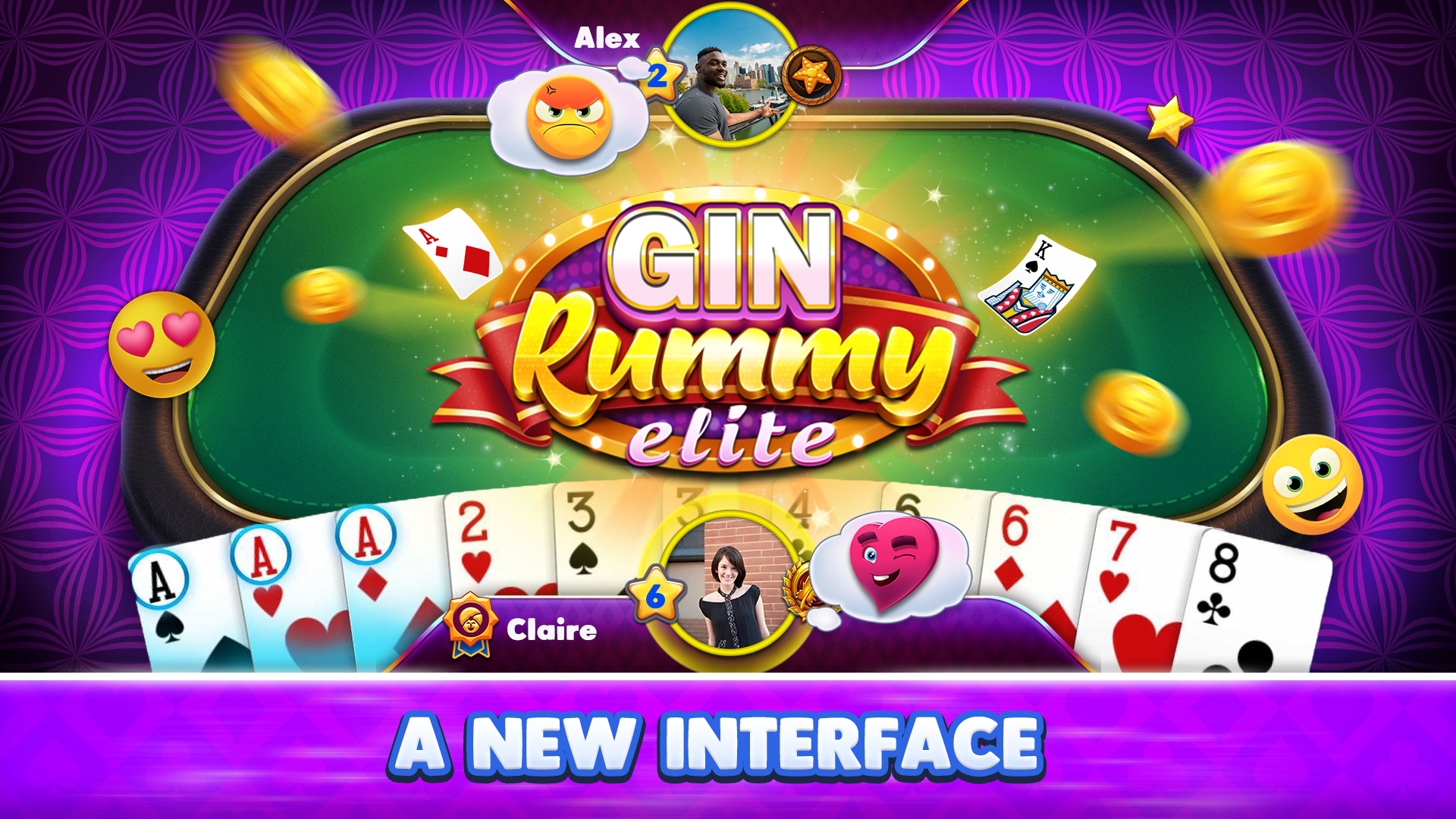 اسکرین شات 2 بازی Gin Rummy - Online Card Games