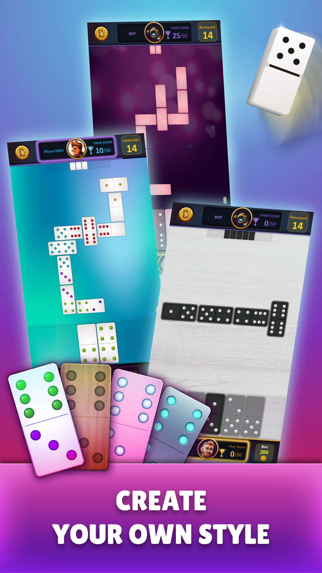 اسکرین شات 3 بازی Dominoes - Offline Domino Game