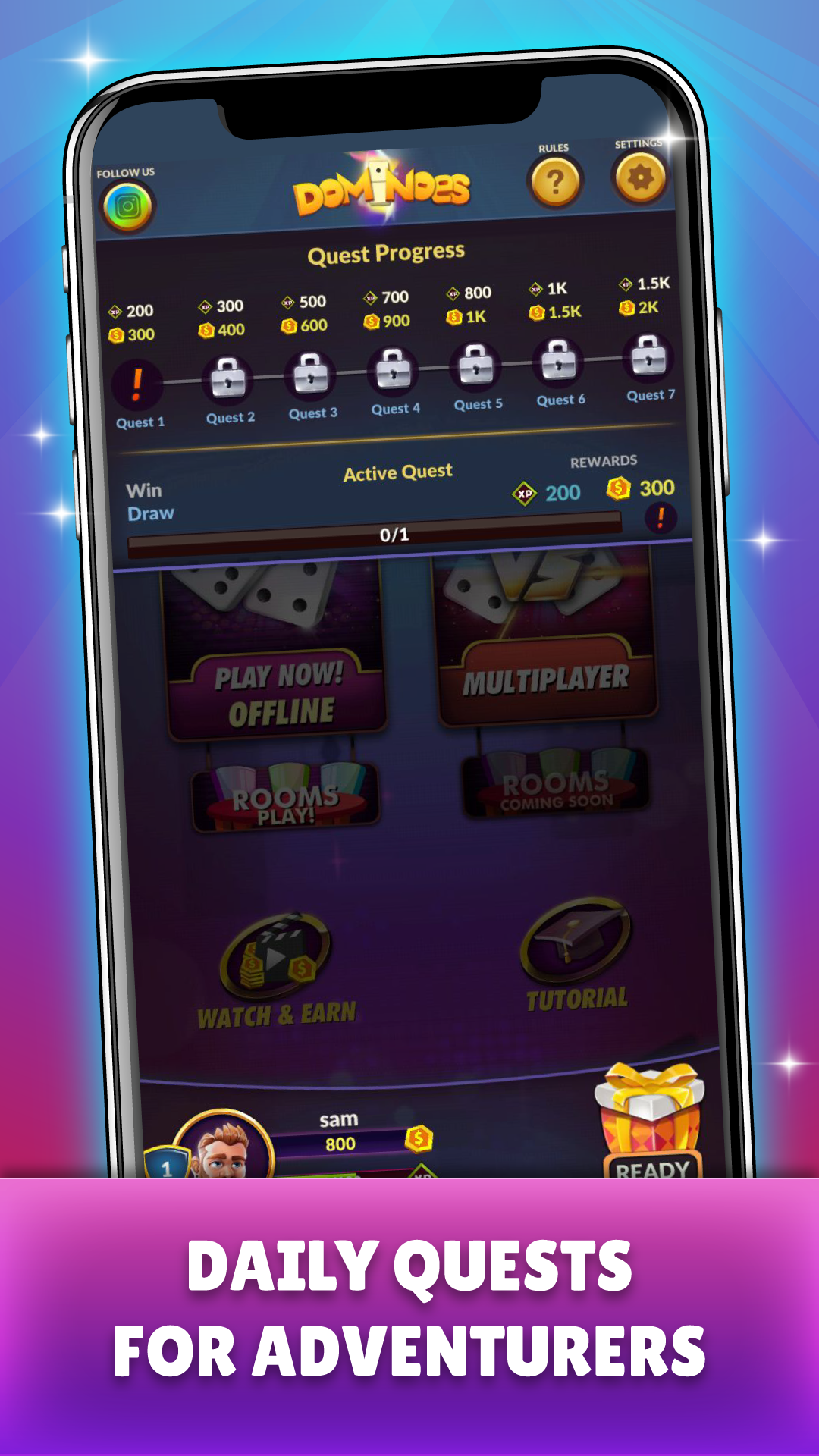 اسکرین شات 4 بازی Dominoes - Offline Domino Game