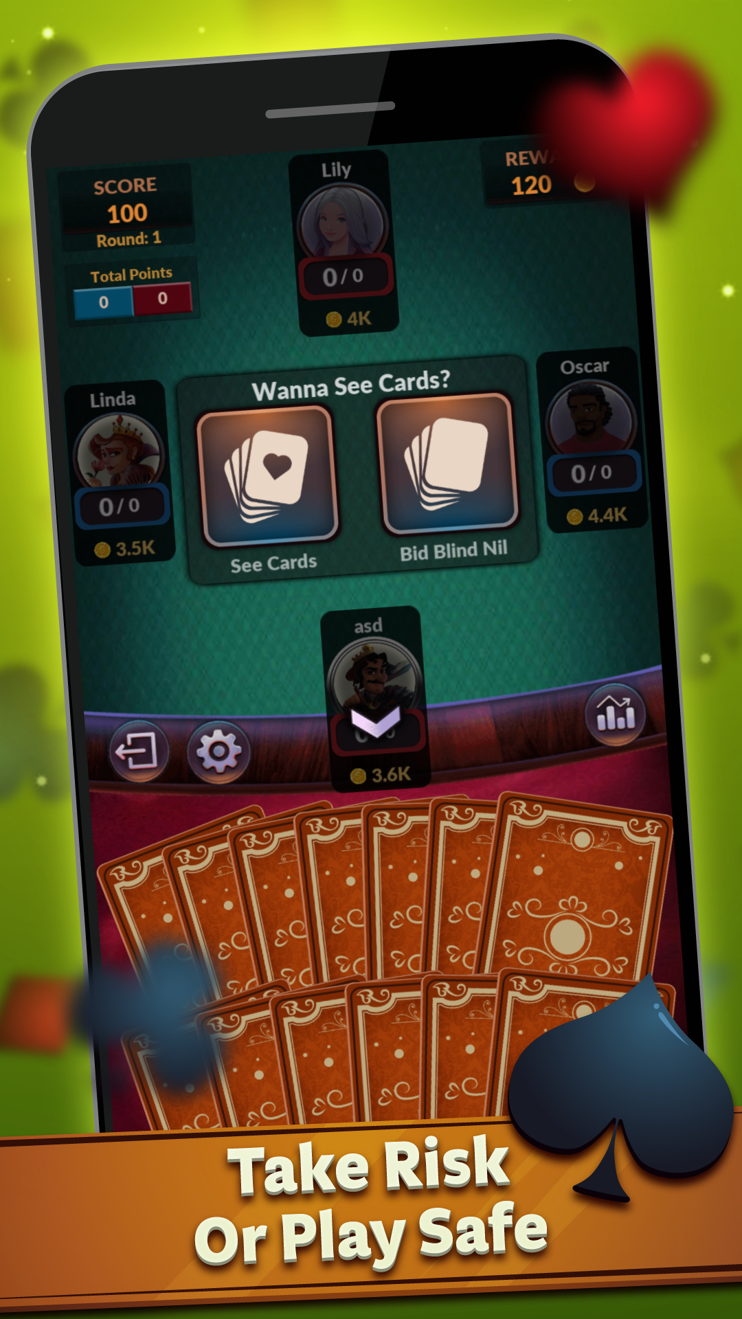 اسکرین شات 3 بازی Spades - Classic Card Game
