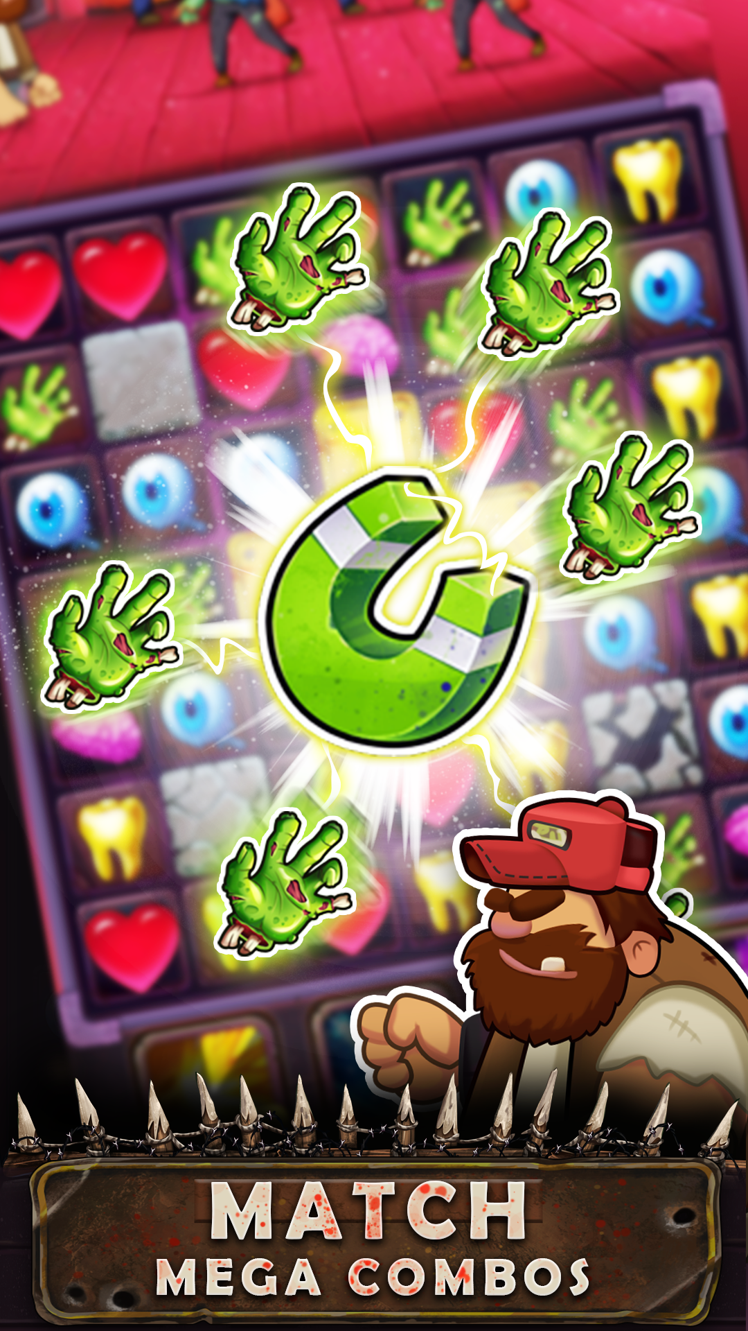 اسکرین شات 2 بازی Zombie Blast - Match 3 Puzzle