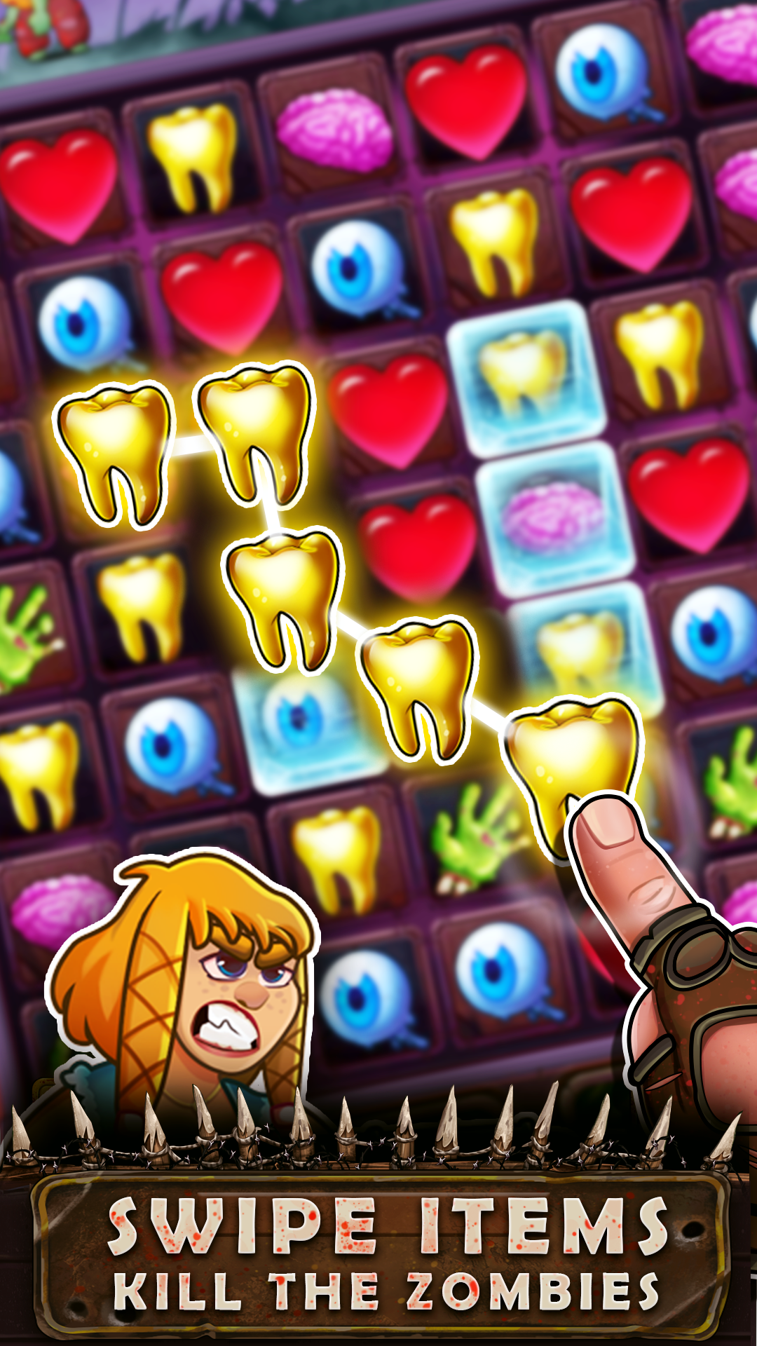 اسکرین شات 1 بازی Zombie Blast - Match 3 Puzzle