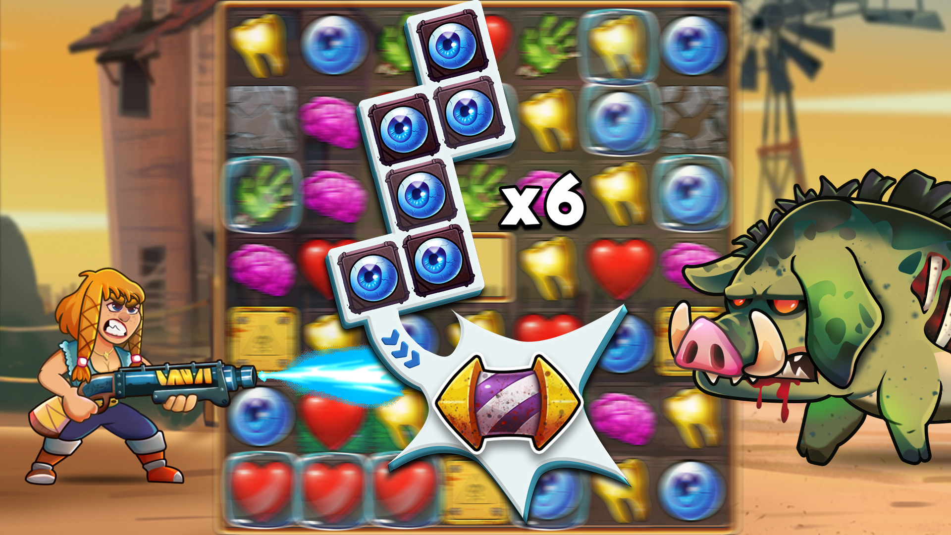 اسکرین شات 7 بازی Zombie Blast - Match 3 Puzzle