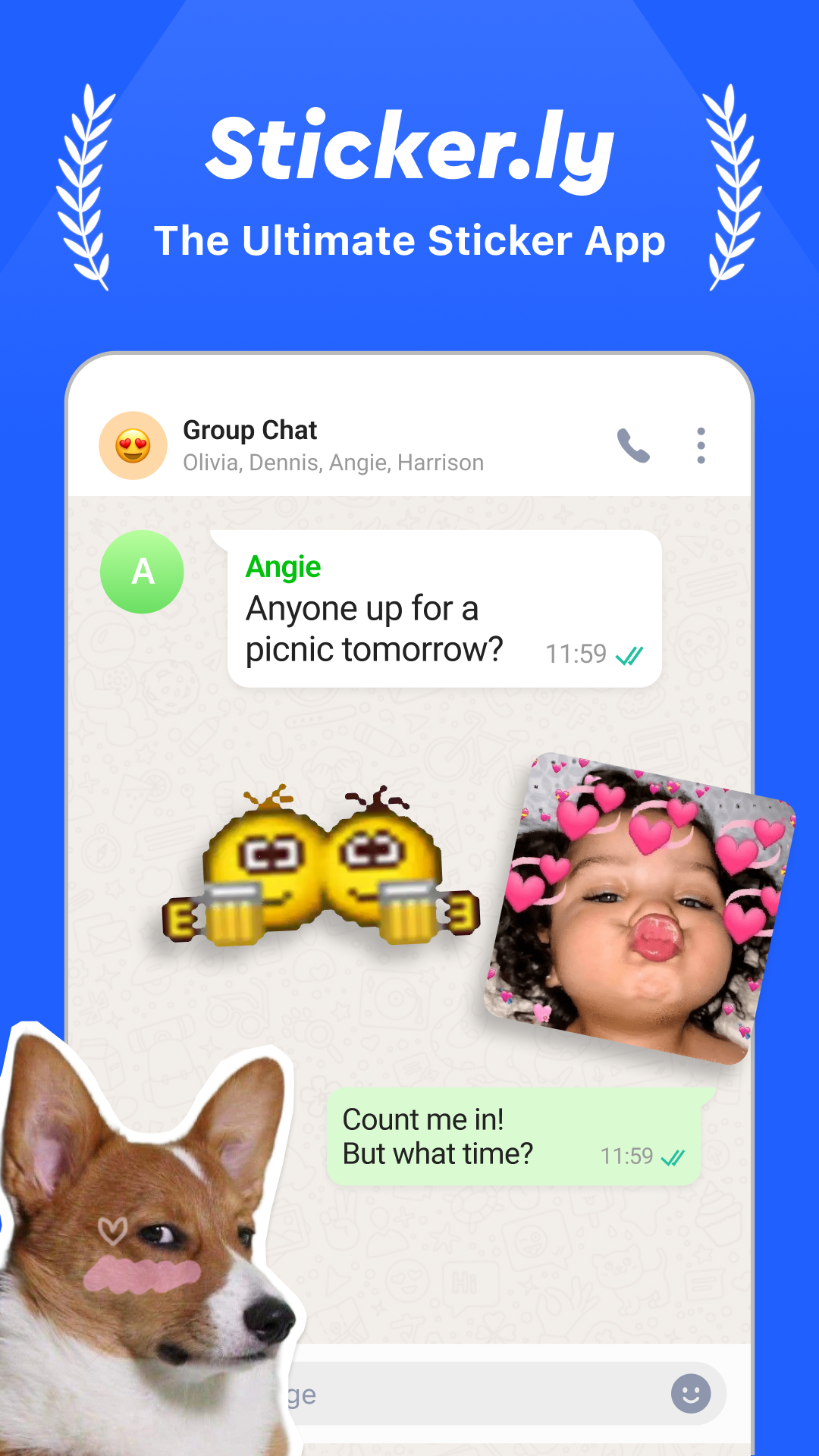 اسکرین شات 1 برنامه Sticker.ly - Sticker Maker