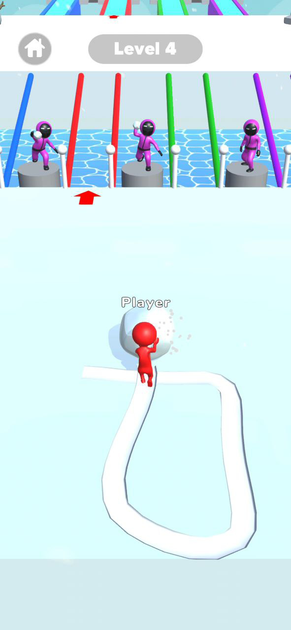 اسکرین شات 3 بازی Snow Race 3D: Ice Bridge Run
