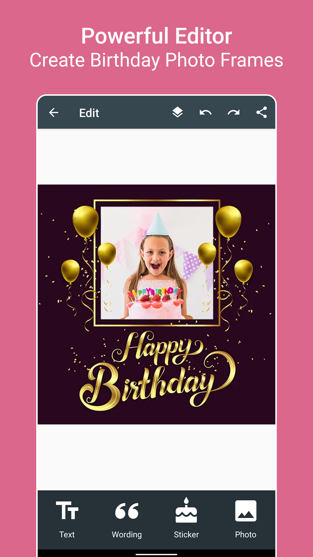 اسکرین شات 5 برنامه Birthday Photo Frames