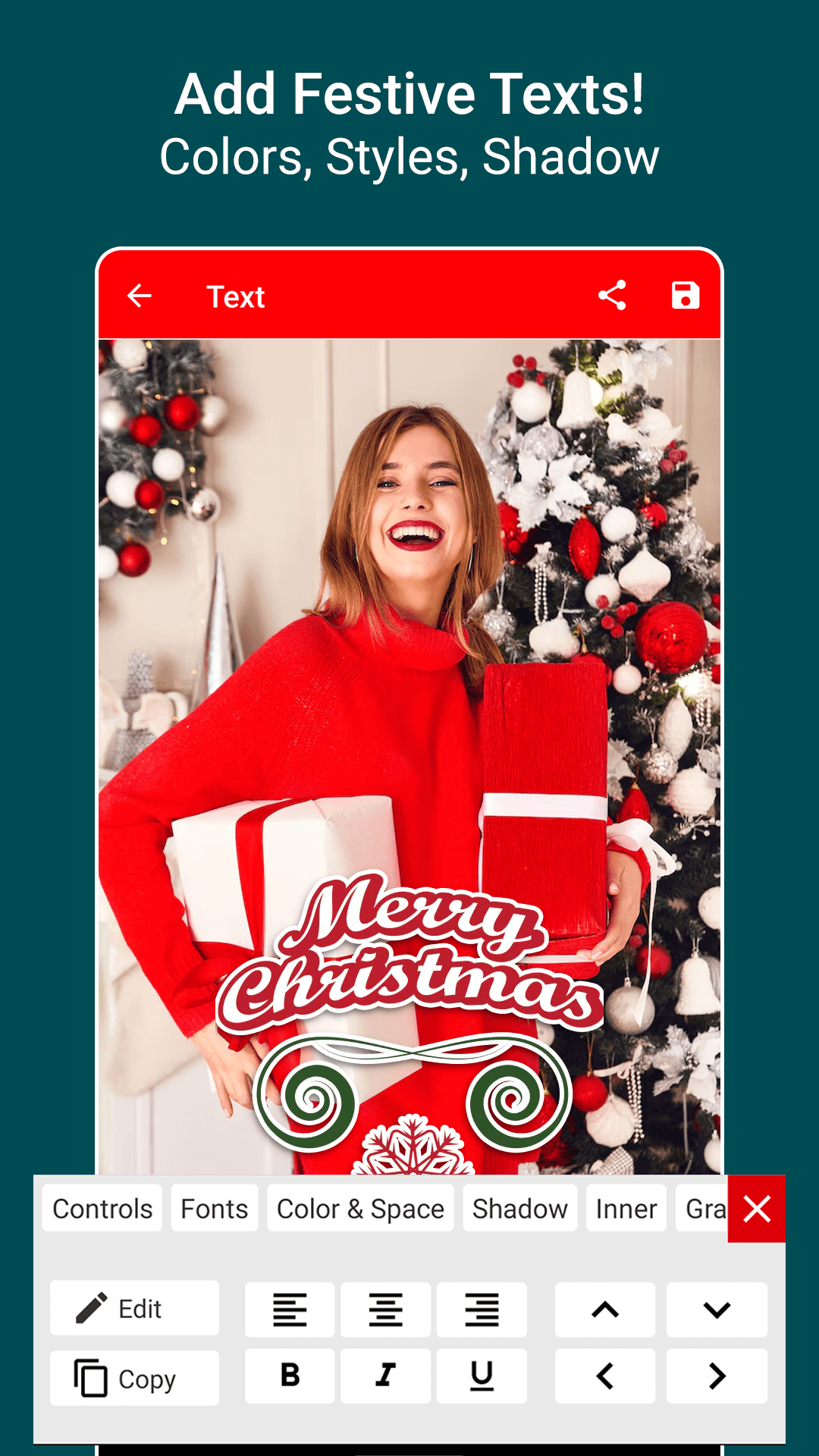 اسکرین شات 4 برنامه Christmas Photo Editor