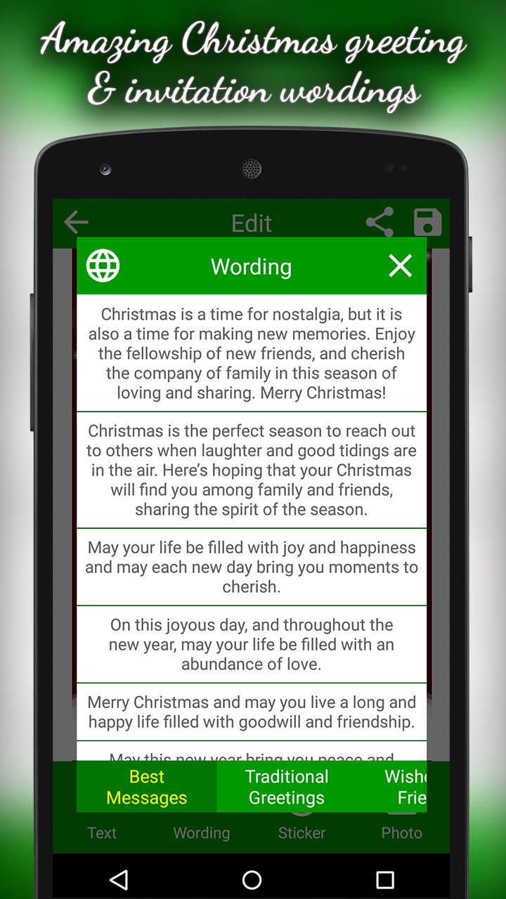 اسکرین شات 3 برنامه Christmas Greeting Cards