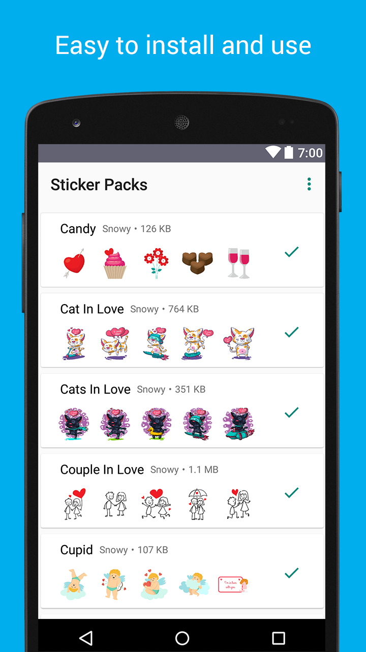 اسکرین شات 2 برنامه Love Stickers - WAStickerApps