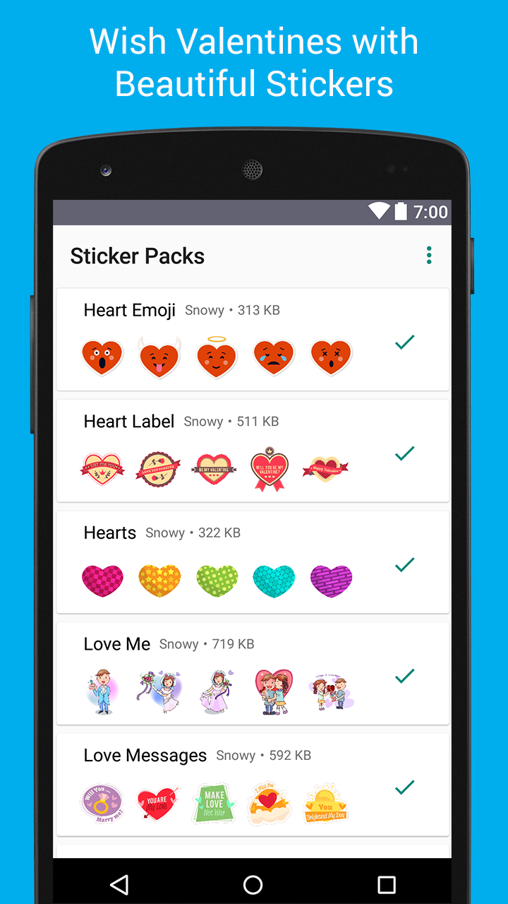 اسکرین شات 6 برنامه Love Stickers - WAStickerApps