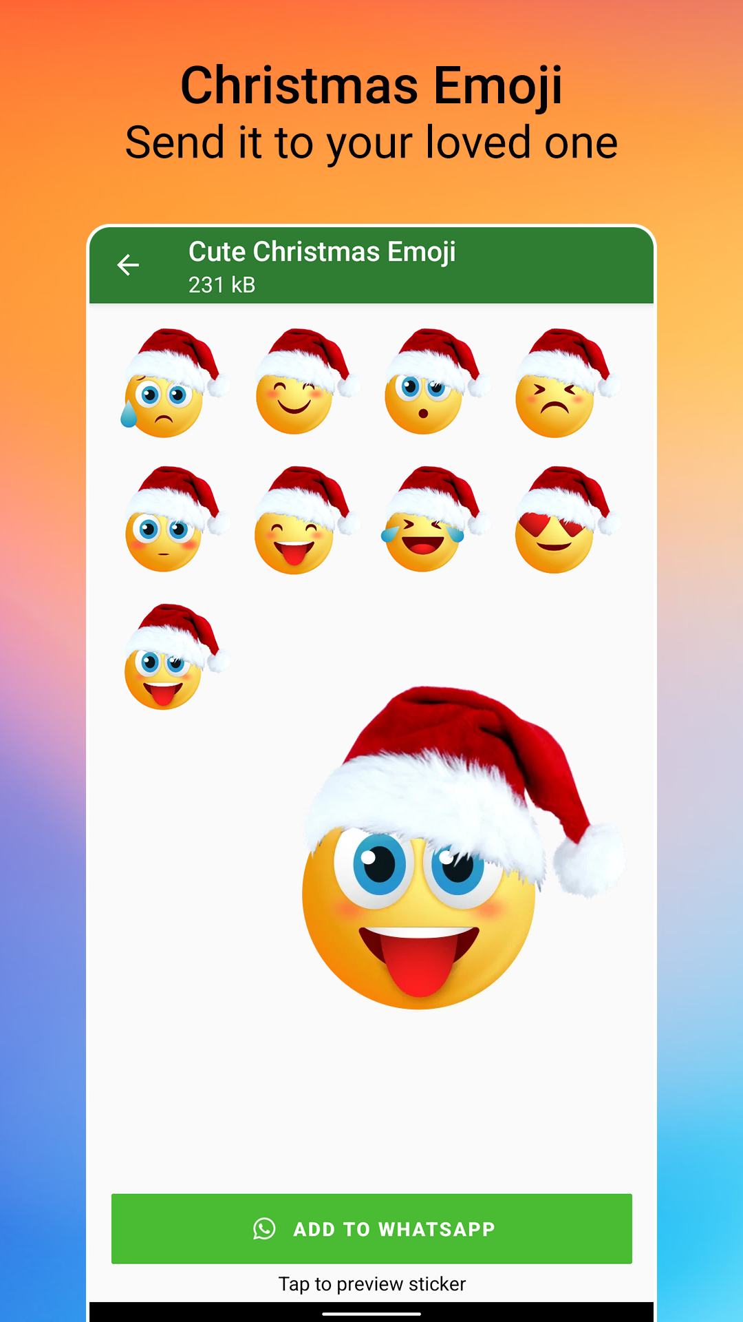 اسکرین شات 4 برنامه Christmas Stickers WASticker