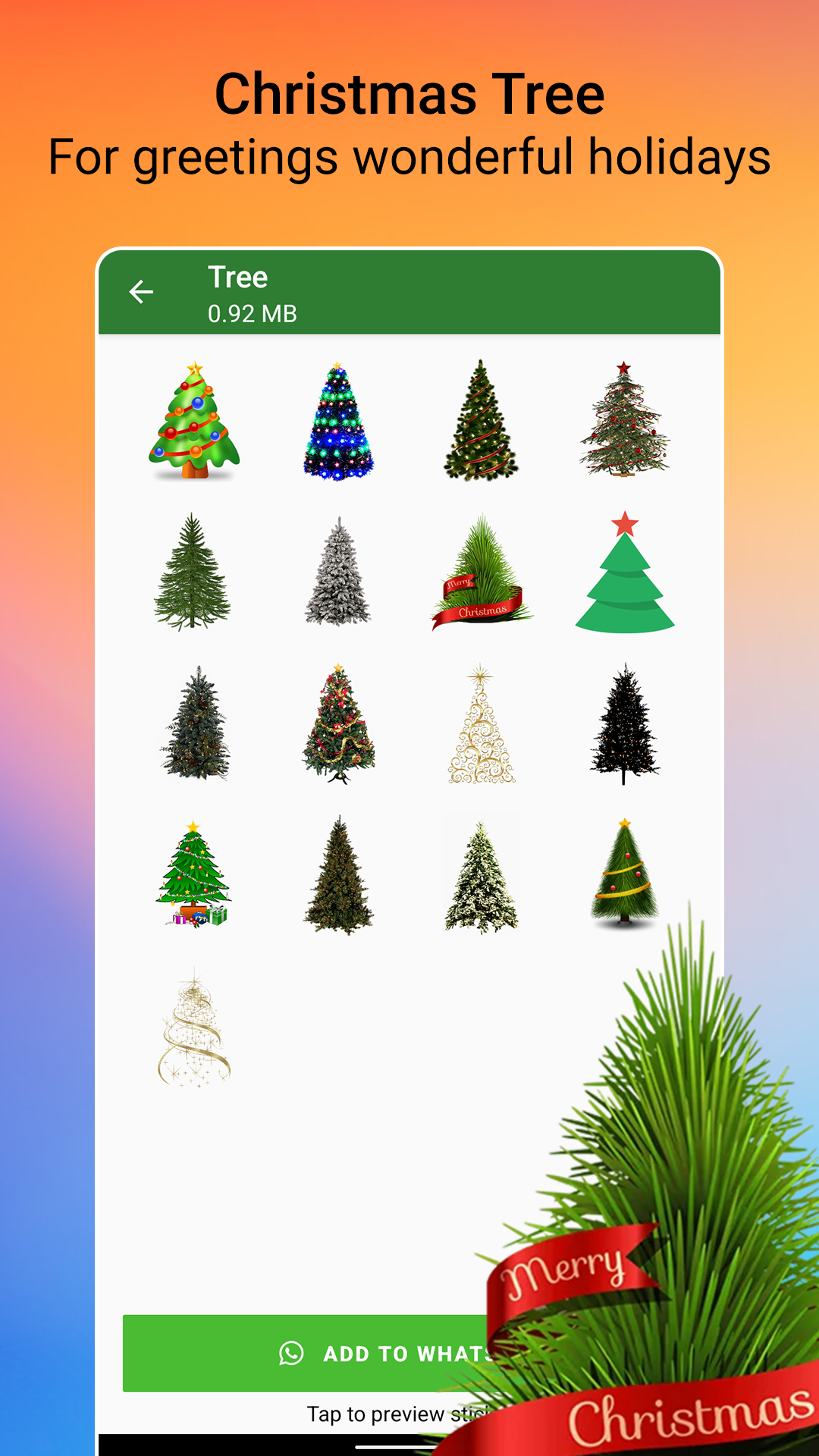 اسکرین شات 5 برنامه Christmas Stickers WASticker
