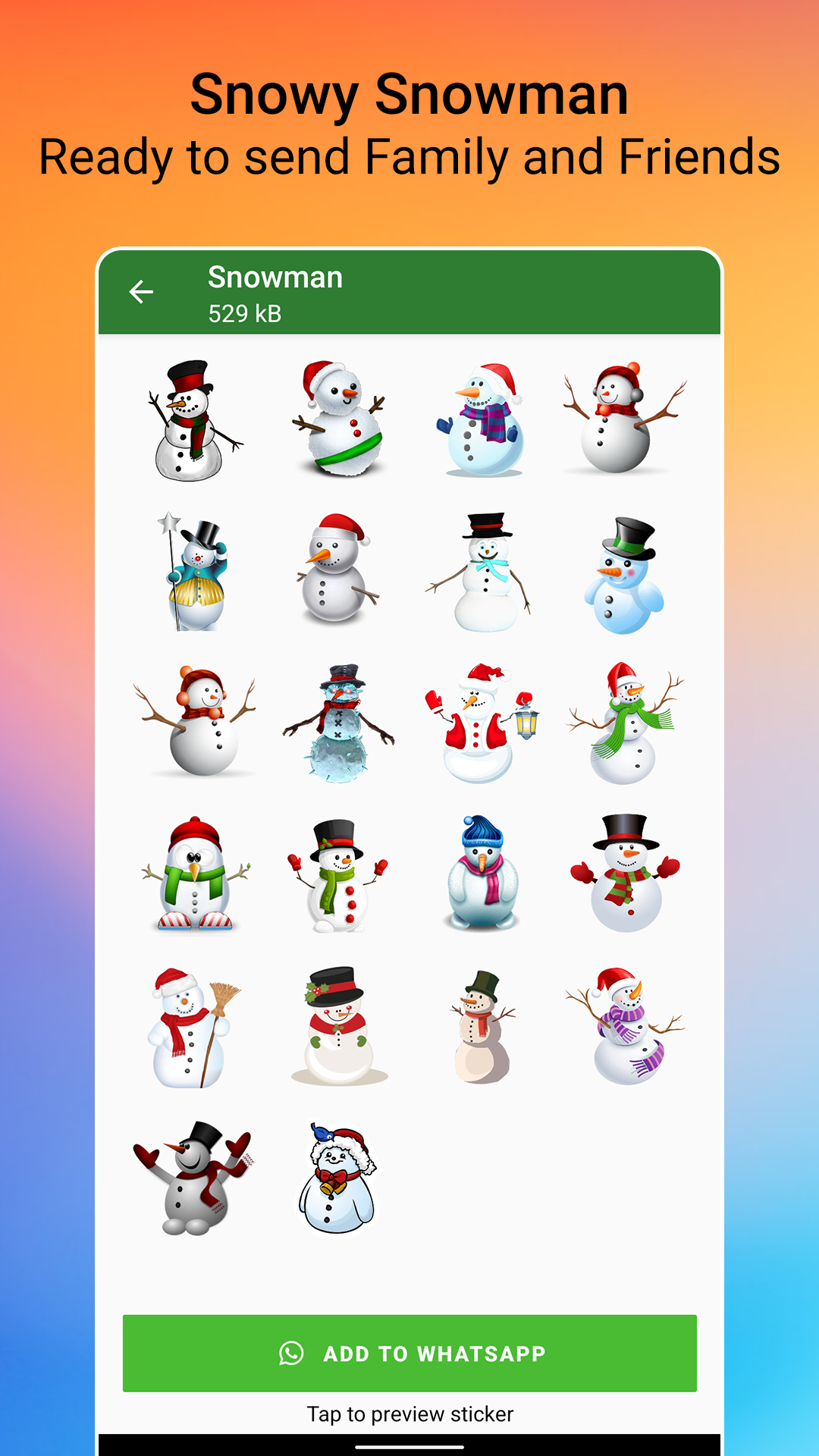 اسکرین شات 8 برنامه Christmas Stickers WASticker