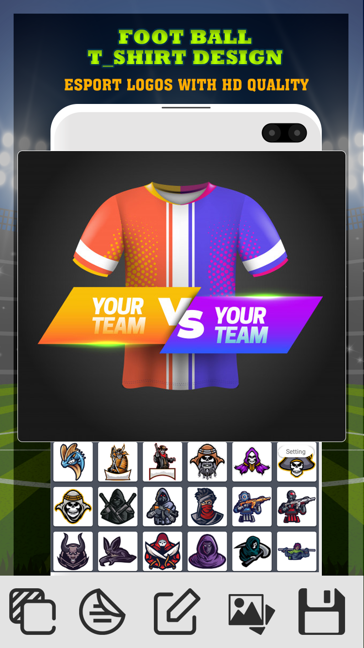 اسکرین شات 6 برنامه Football Jersey Maker- T Shirt