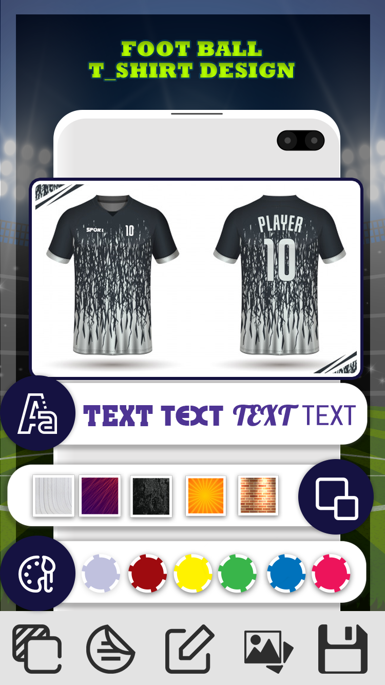 اسکرین شات 2 برنامه Football Jersey Maker- T Shirt