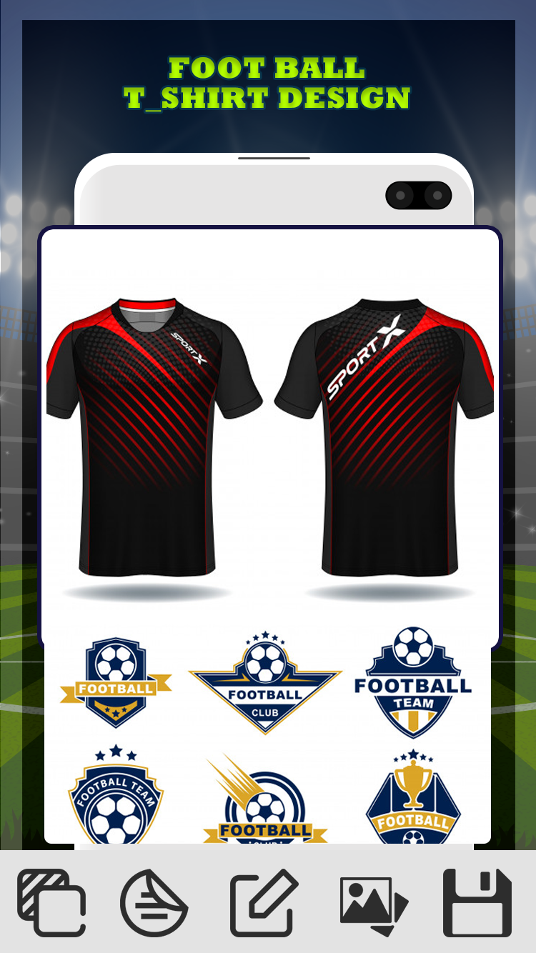 اسکرین شات 5 برنامه Football Jersey Maker- T Shirt