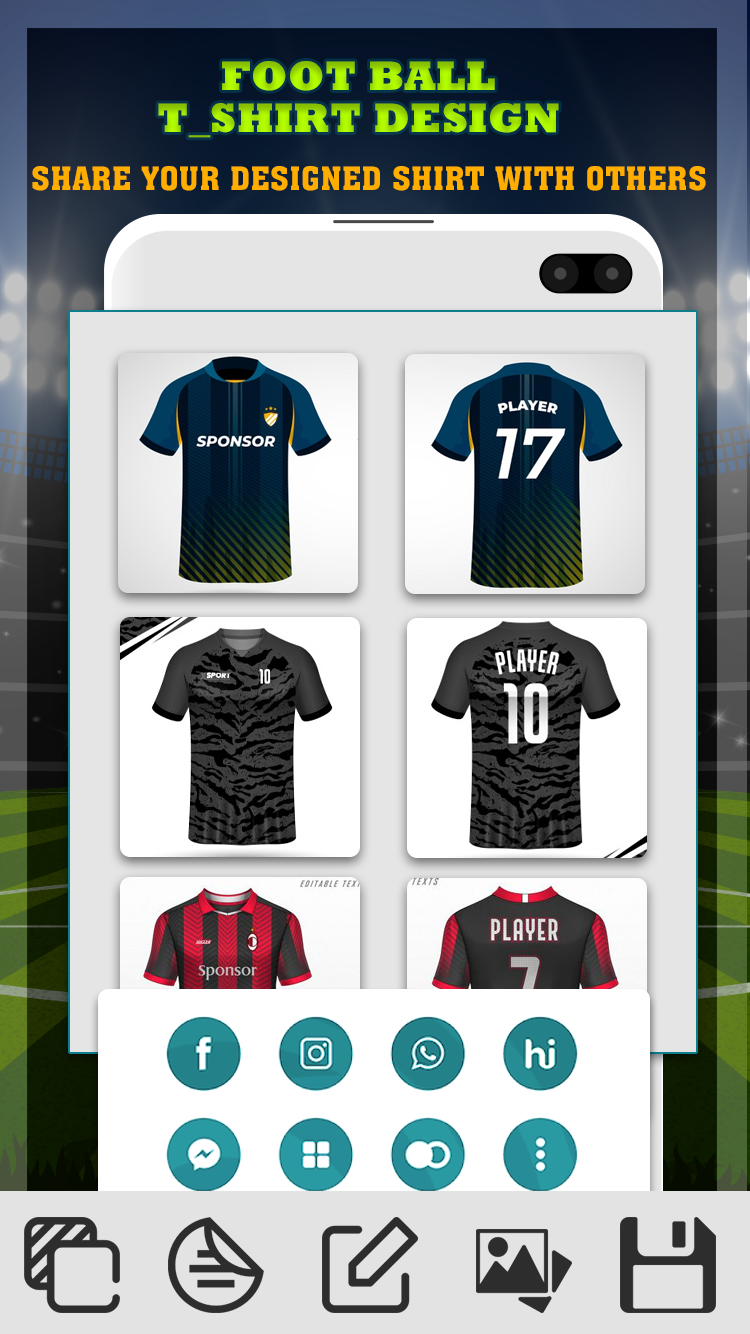 اسکرین شات 8 برنامه Football Jersey Maker- T Shirt