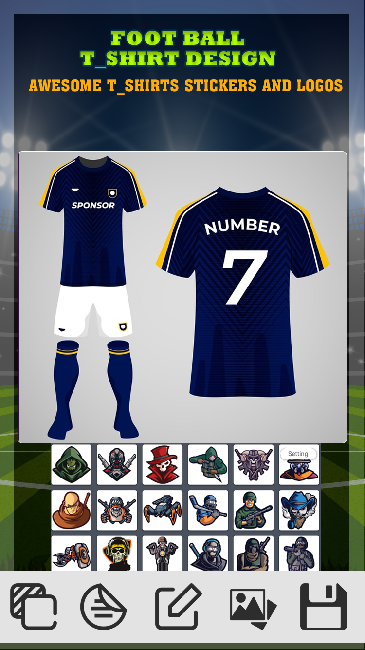 اسکرین شات 3 برنامه Football Jersey Maker- T Shirt